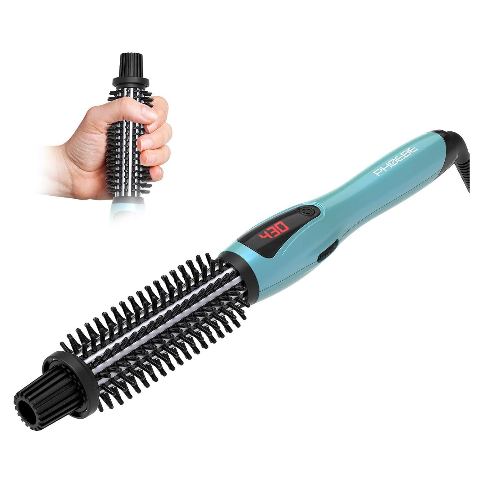 Cepillo de Rizado PHOEBE Cerámico Tourmalina 2.54 cm Doble Voltaje