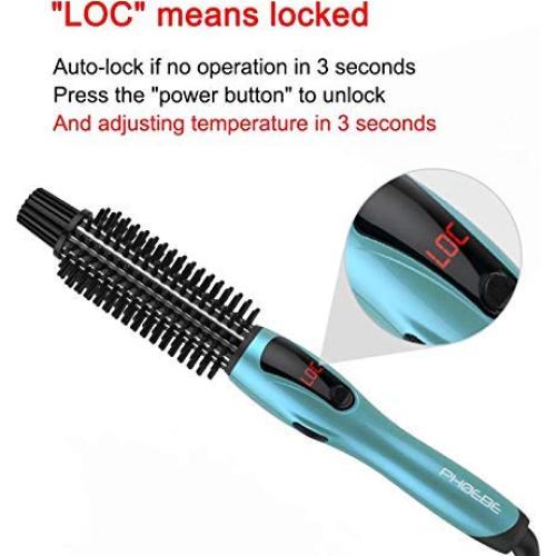 Cepillo de Rizado PHOEBE Cerámico Tourmalina 2.54 cm Doble Voltaje