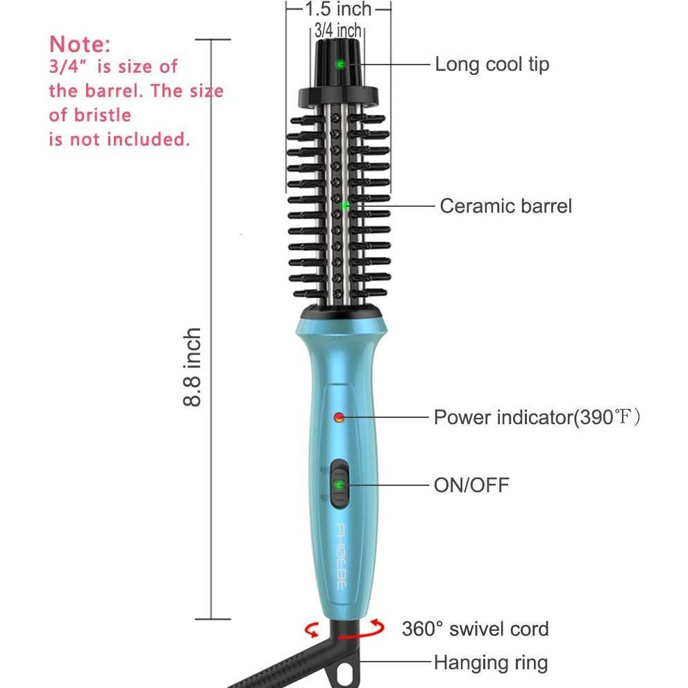 Mini Plancha de Rizar PHOEBE 3/4" Doble Voltaje Cerámica Iónica