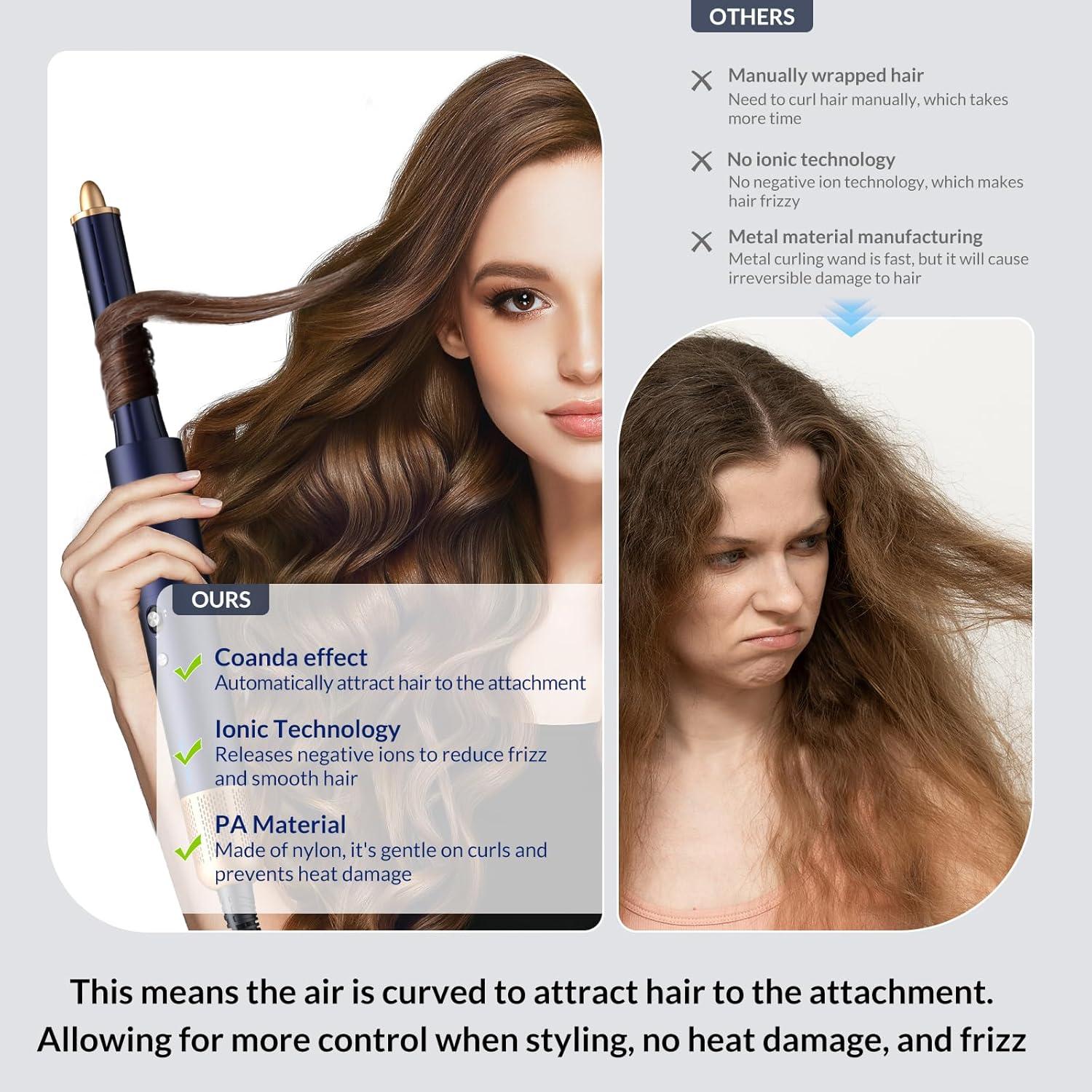 Set 6-en-1 Estilizador de Pelo Homdigrk - Secador y Rizador