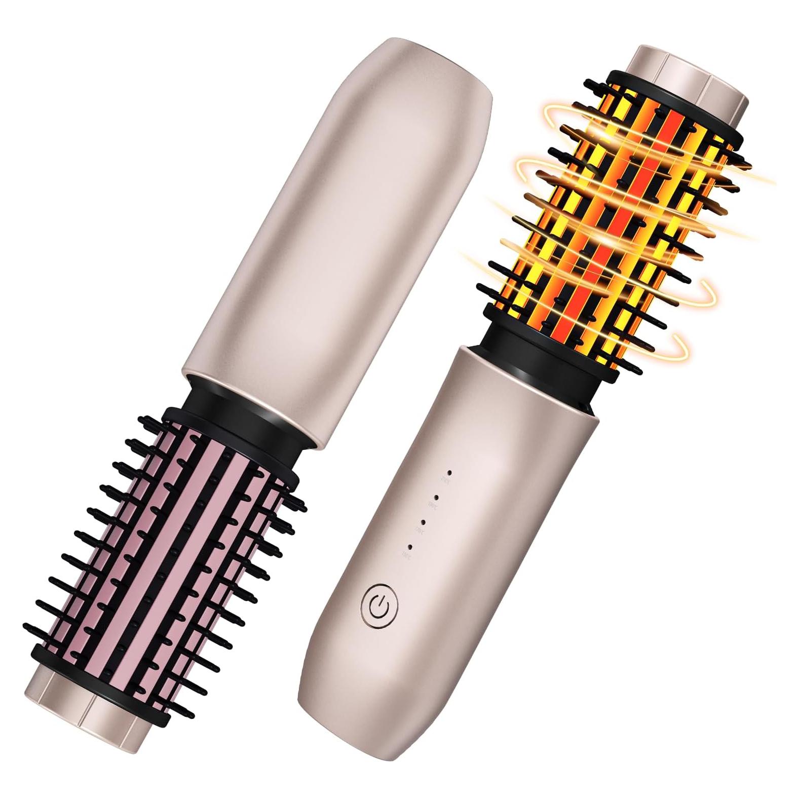 Cepillo Rizador Inalámbrico Dongxw 3-en-1 Rosa Blush