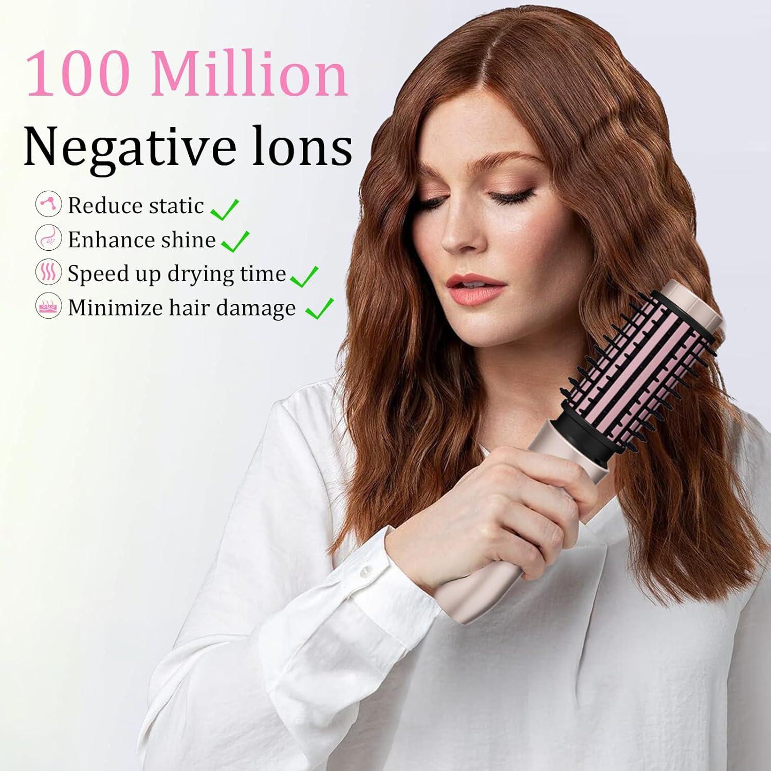 Cepillo Rizador Inalámbrico Dongxw 3-en-1 Rosa Blush