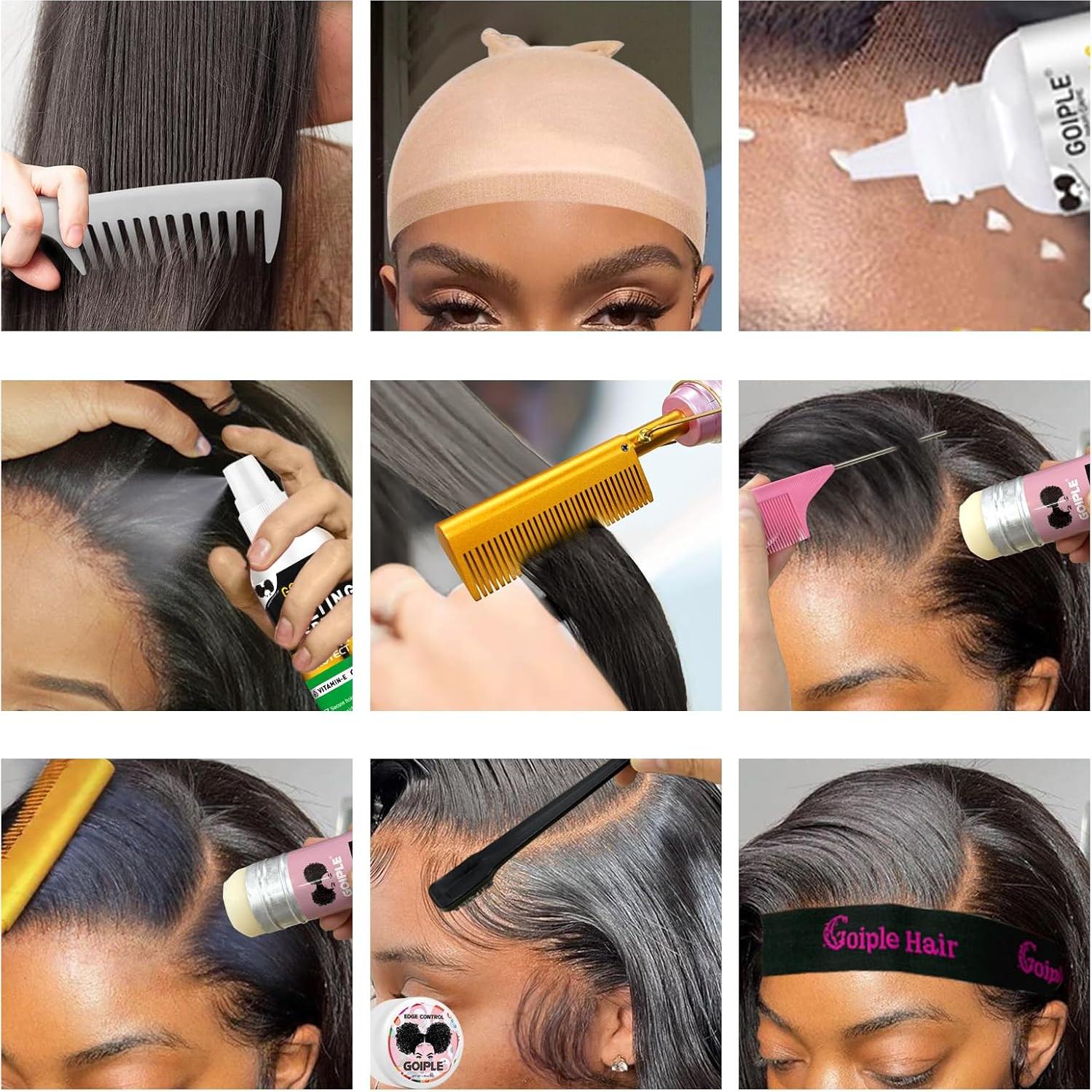 Plancha de Pelo Eléctrica Goiple con Peine Caliente 19.8cm