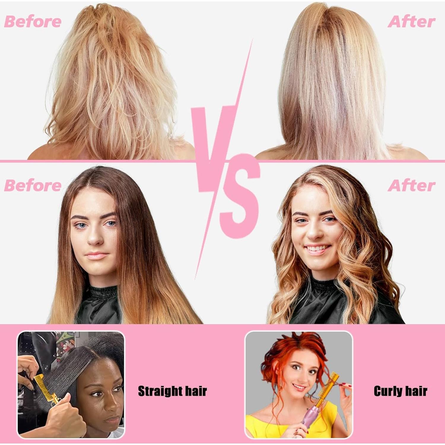 Plancha de Pelo Eléctrica Goiple con Peine Caliente 19.8cm