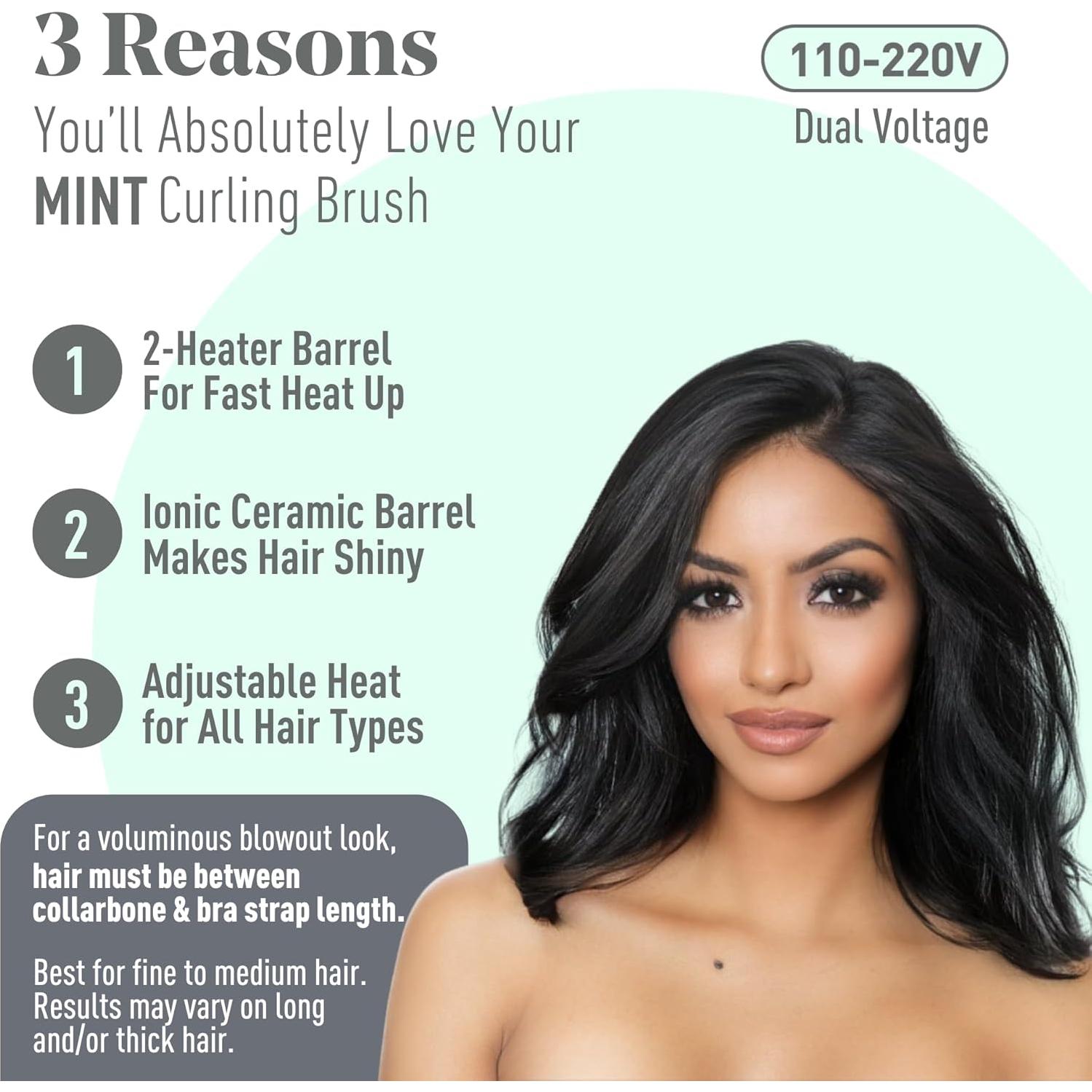 Cepillo Térmico MINT Extra Largo 4 cm 230-430°C Cerámica