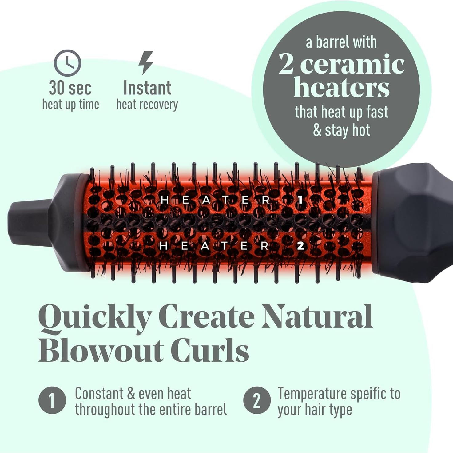 Cepillo Térmico MINT Extra Largo 4 cm 230-430°C Cerámica