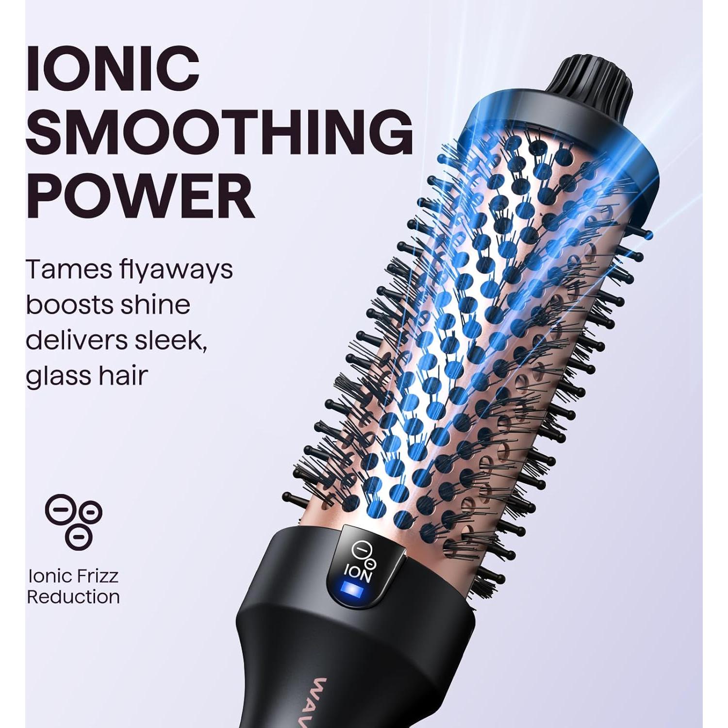 Cepillo Térmico Wavytalk 1.5" Rosa Claro, Cerámica Iónica 5 Temperaturas