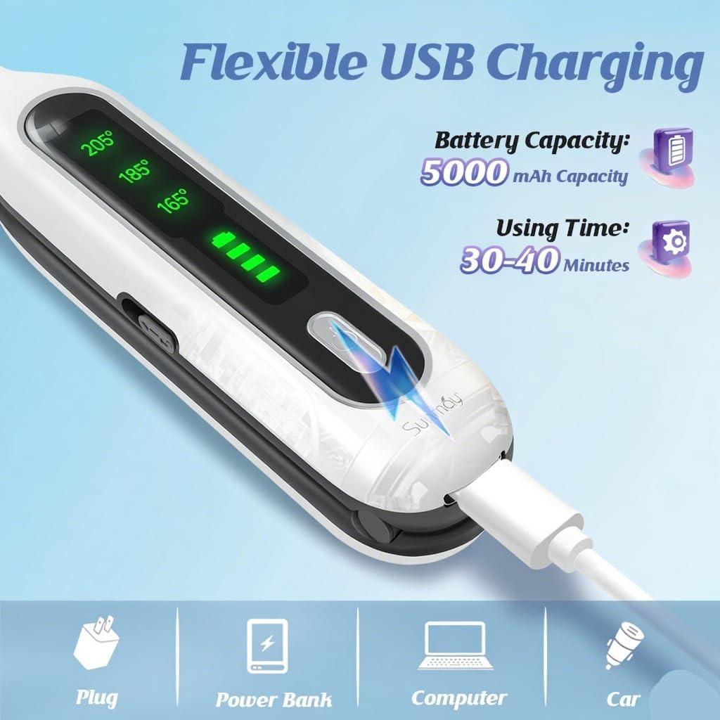 Plancha Mini Inalámbrica Sunmay Voga, 20.5 cm, Doble Voltaje