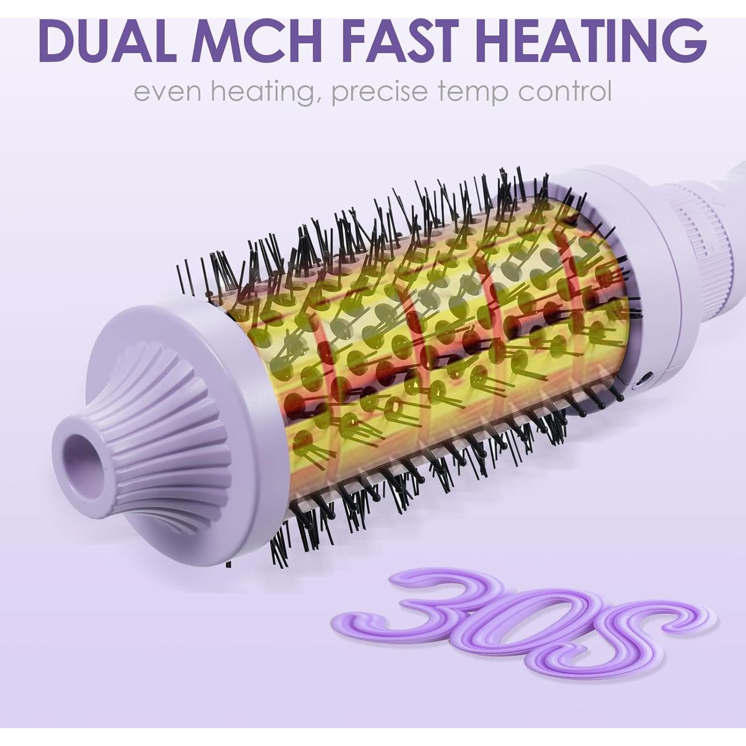 Cepillo Térmico Redondo Sonew 3 en 1 con 3 Cabezas Desmontables