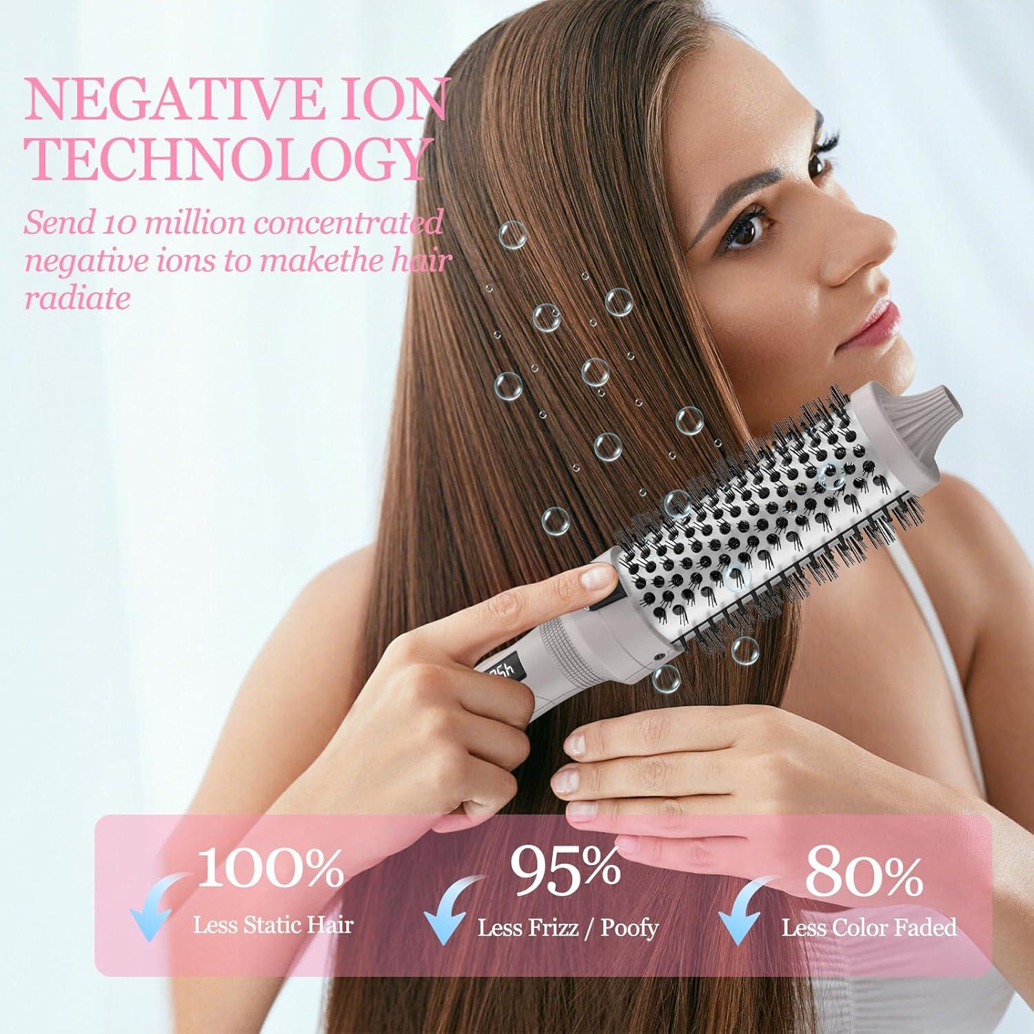 Cepillo Térmico K&K 3.81 cm Cerámica Turmalina Iónica