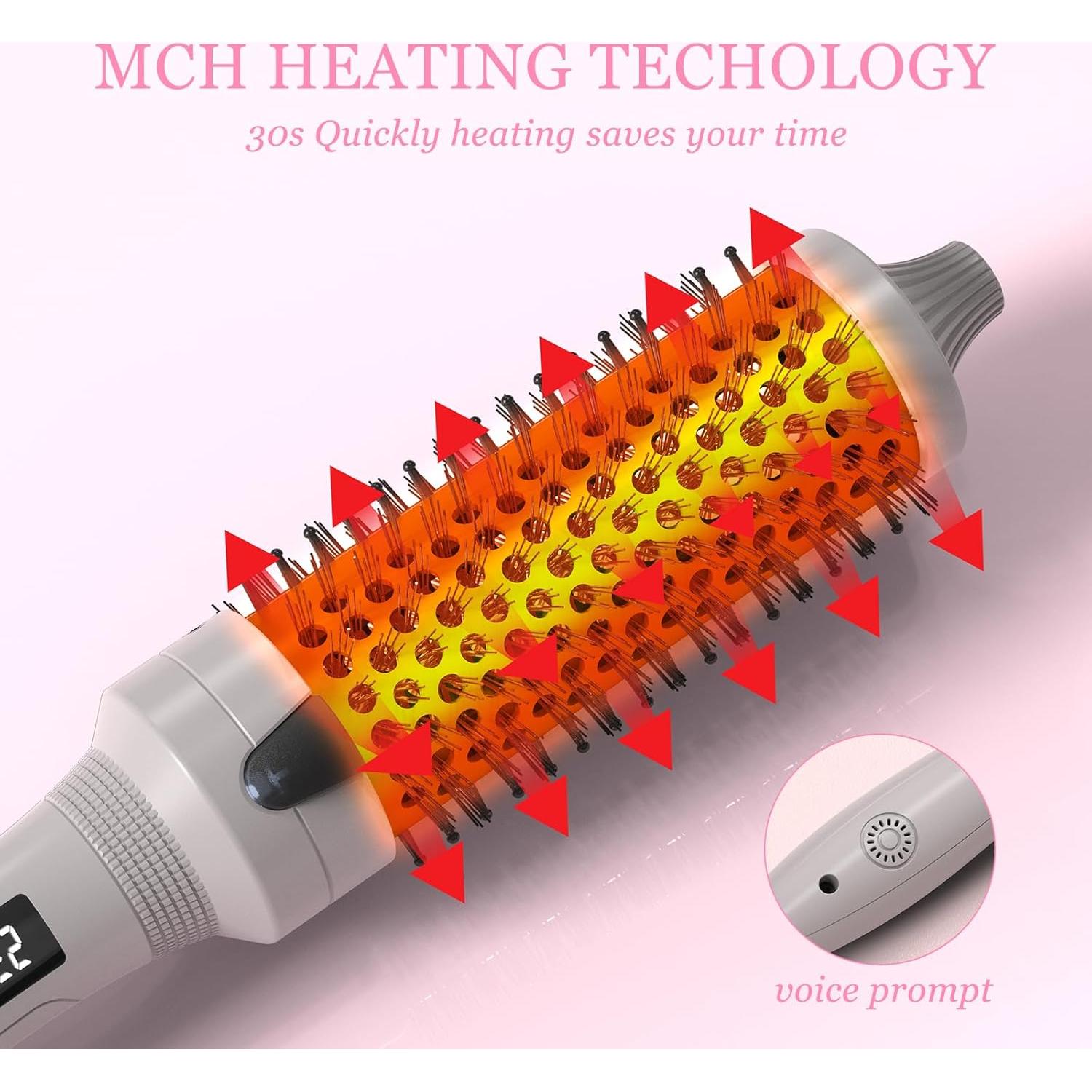 Cepillo Térmico K&K 3.81 cm Cerámica Turmalina Iónica