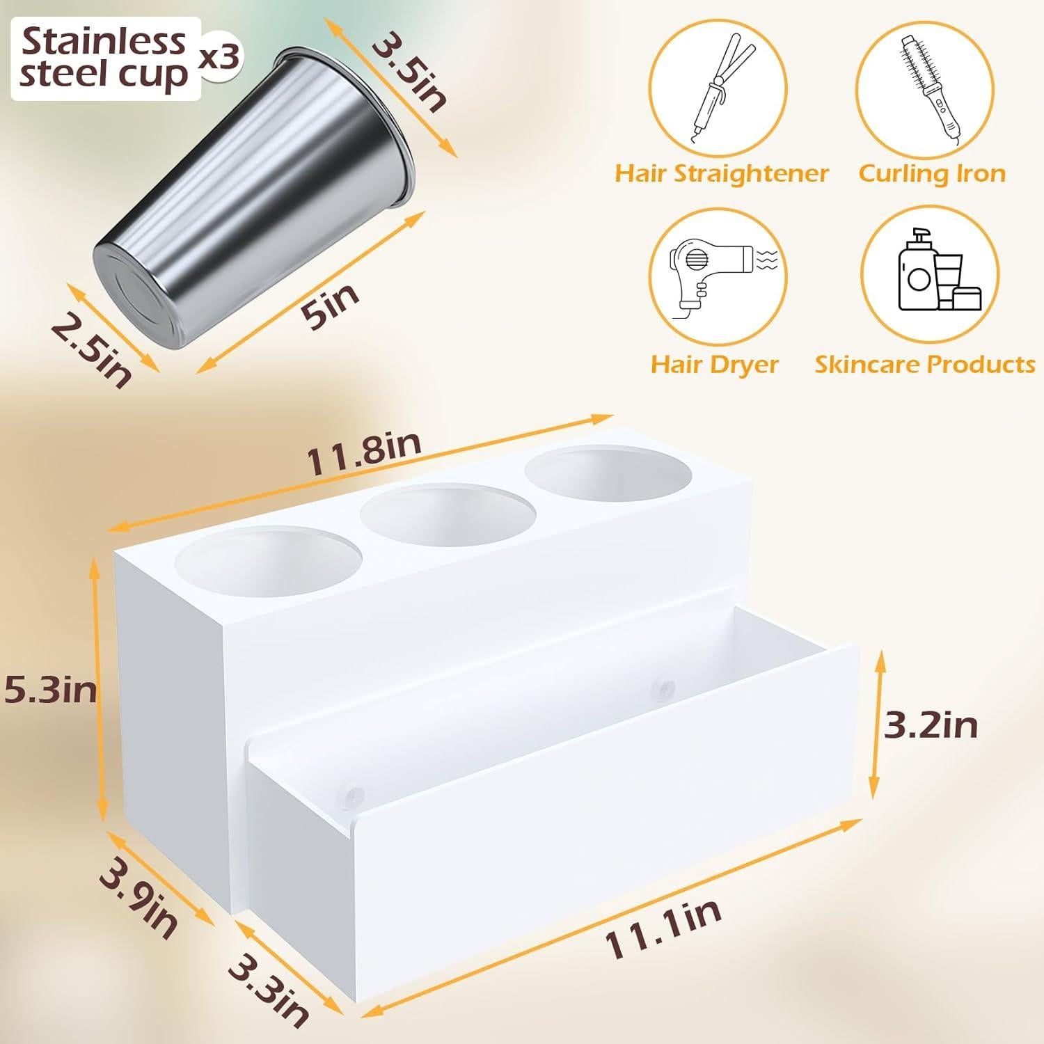 Organizador de Herramientas para el Cabello PITBVO Blanco Mate