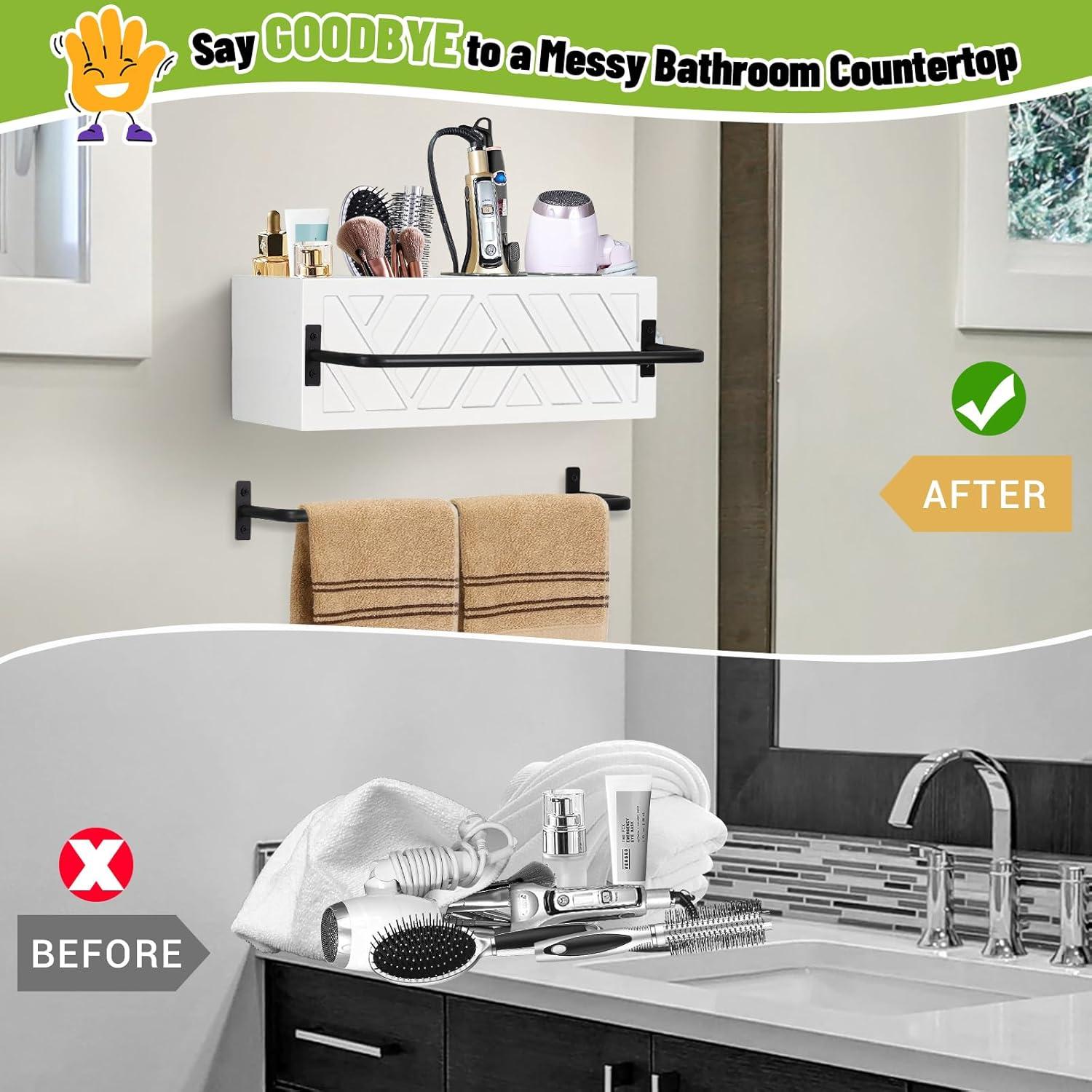 Organizador de Herramientas para el Cabello Jorkol Blanco con 2 Barras