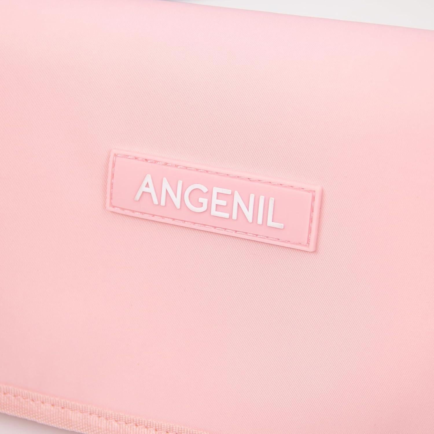 Bolsa de Viaje Angenil para Herramientas de Pelo Rosa 2 en 1