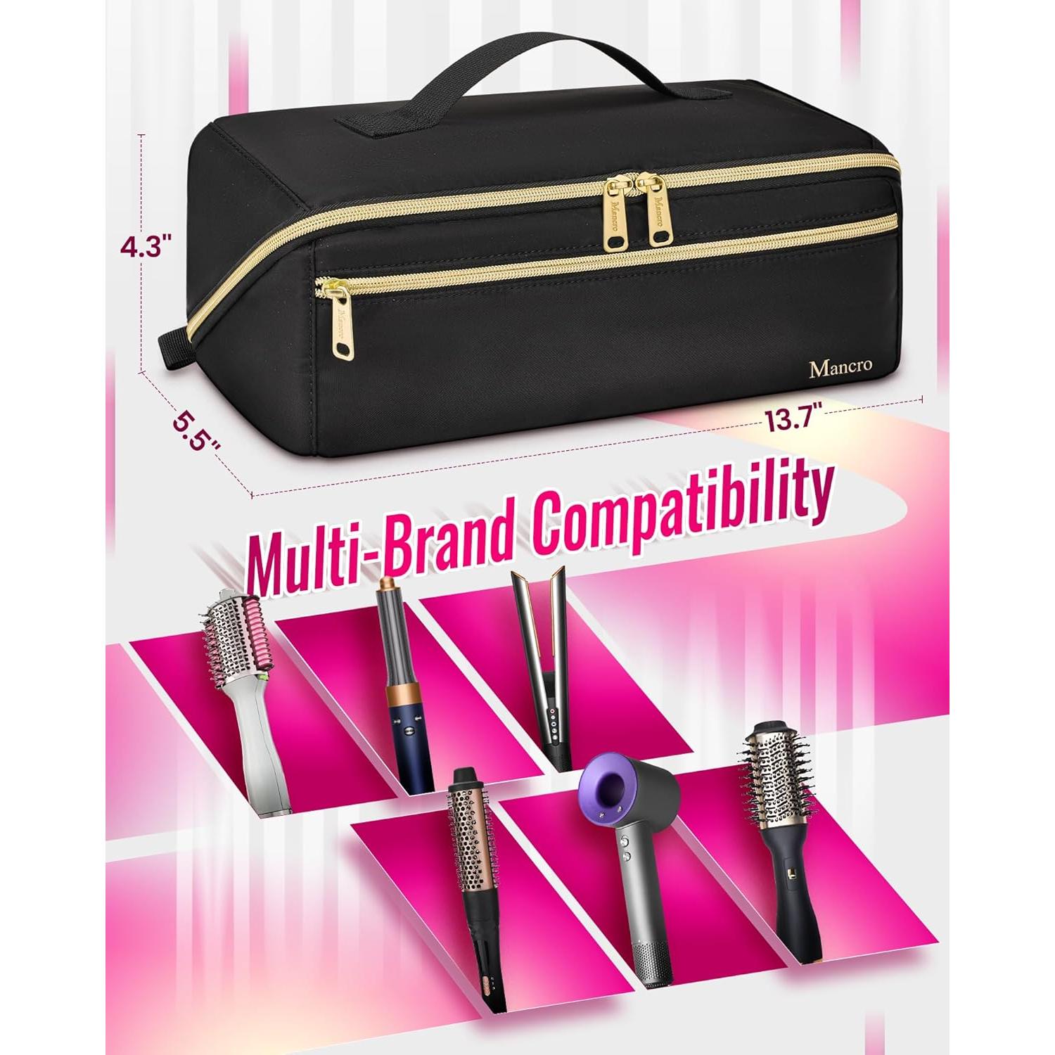 Bolsa de Viaje KisGo para Herramientas de Cabello con Alfombrilla