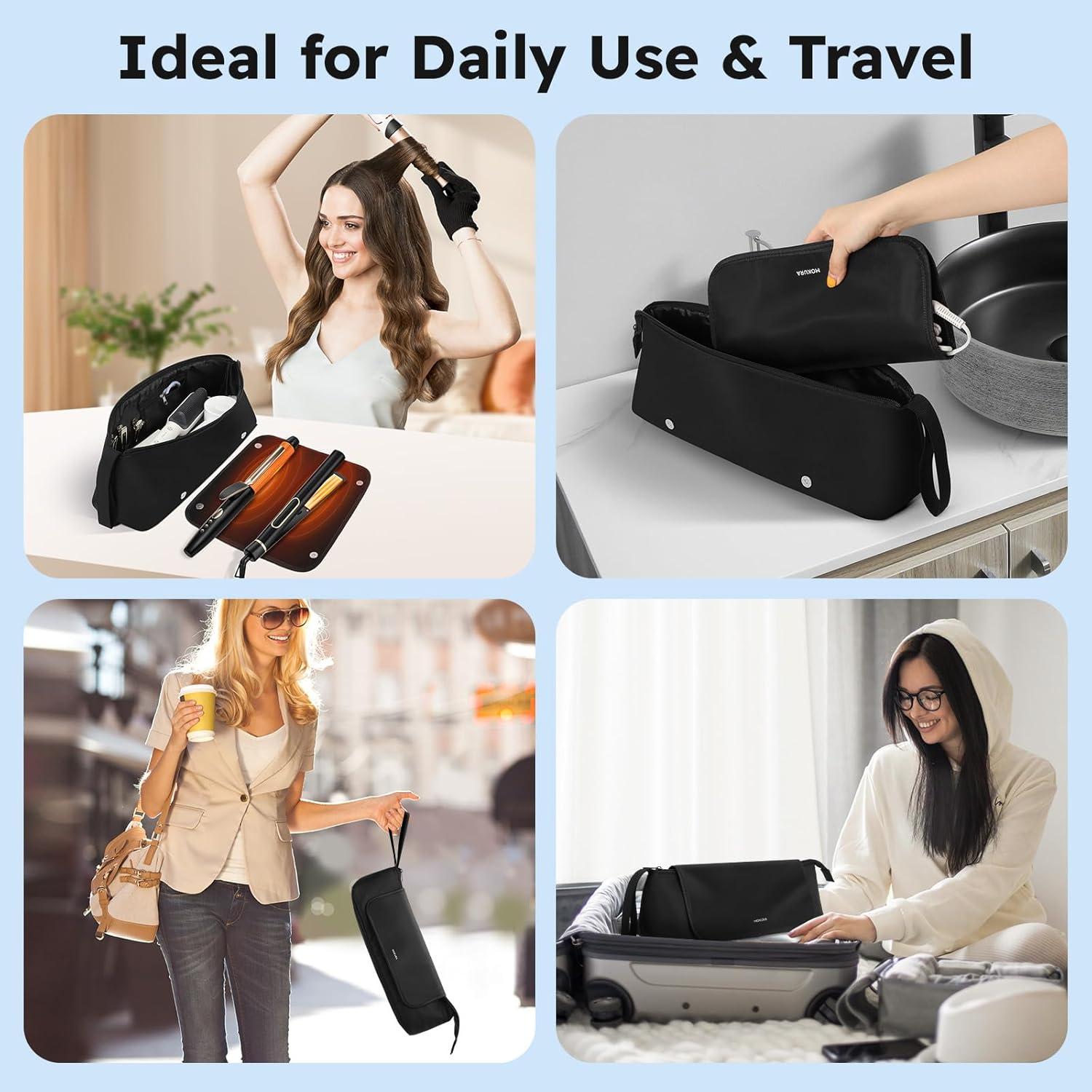 Bolsa de Viaje MOKURA para Herramientas de Pelo Negra