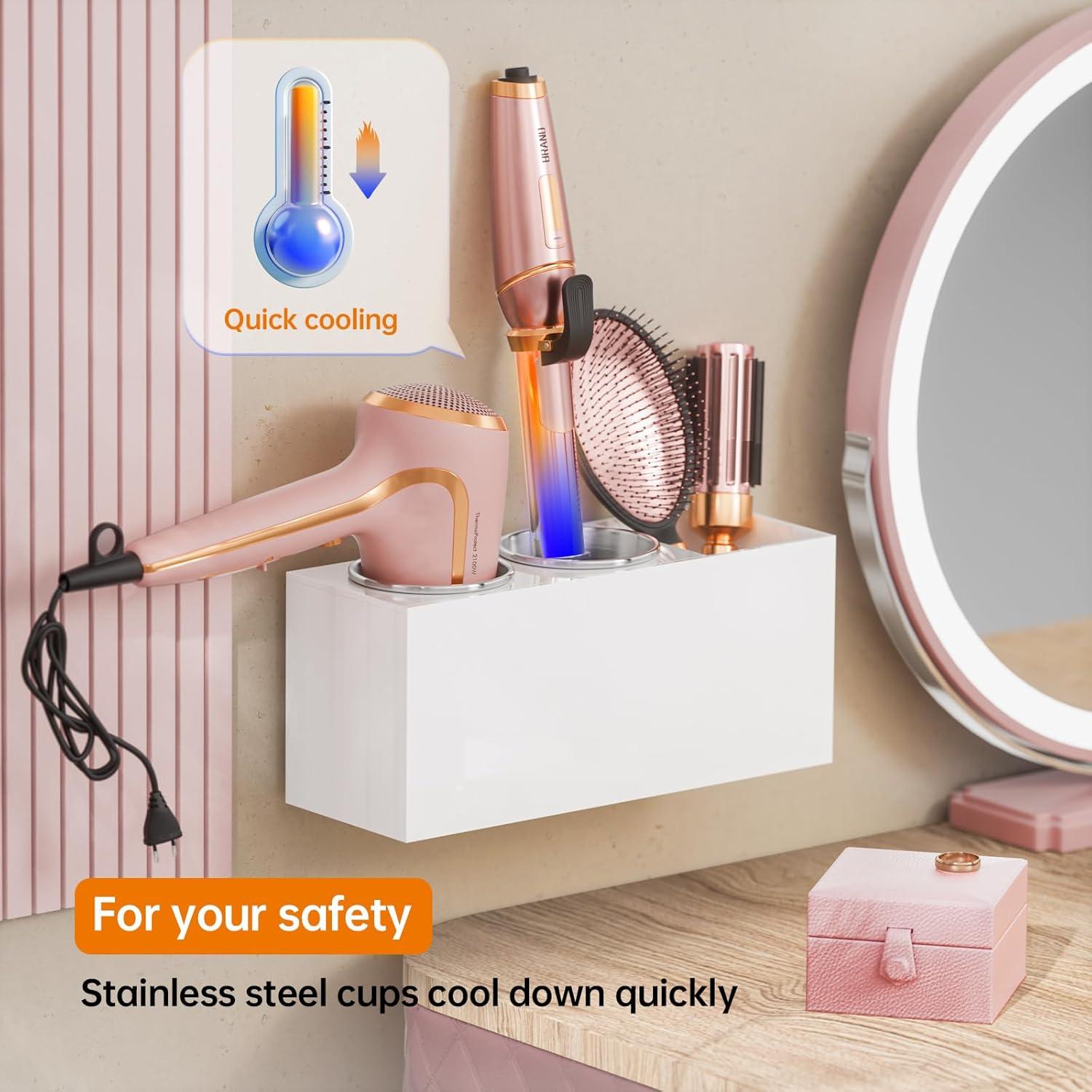 Organizador de Herramientas para el Cabello YUNEASELF - Acrílico Blanco