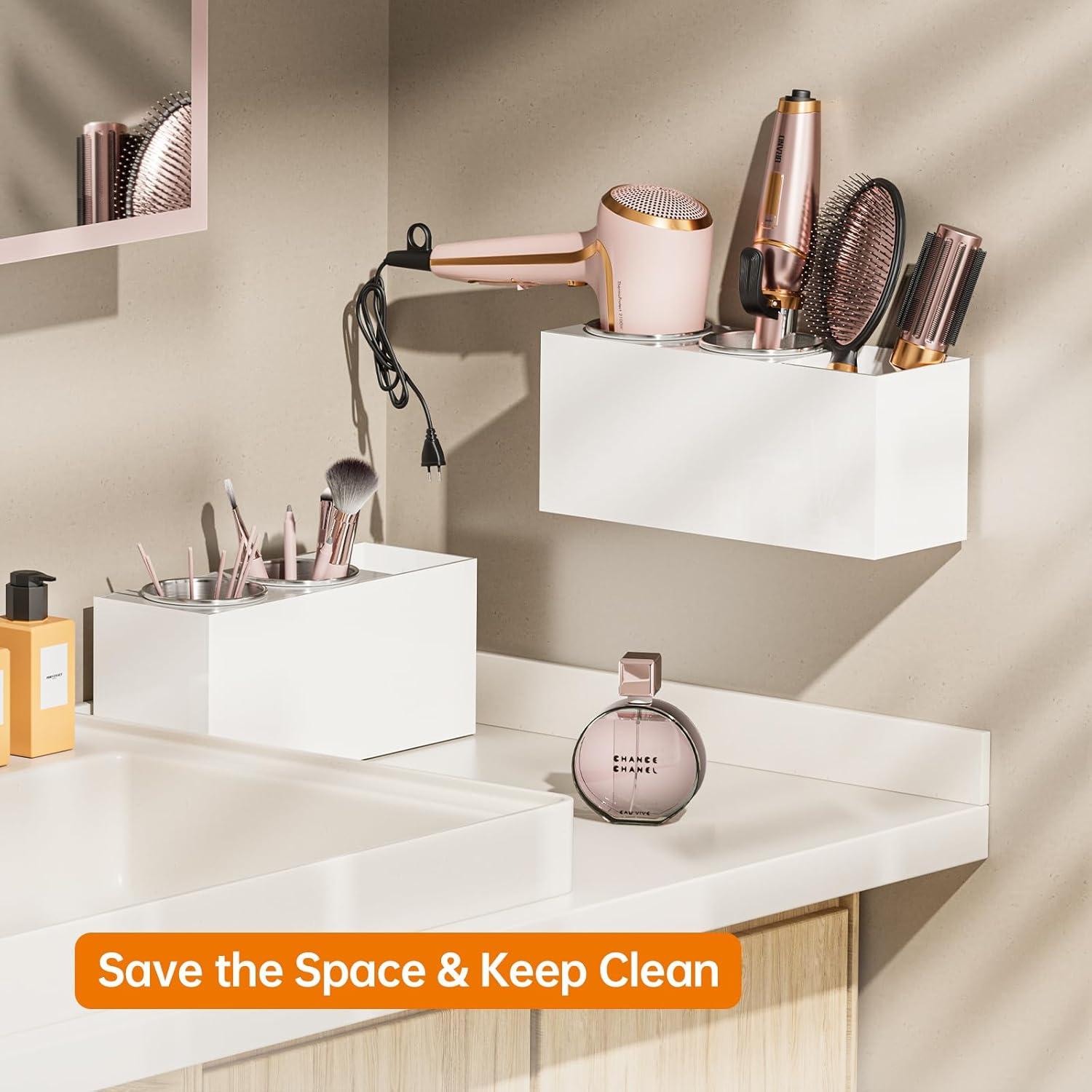 Organizador de Herramientas para el Cabello YUNEASELF - Acrílico Blanco