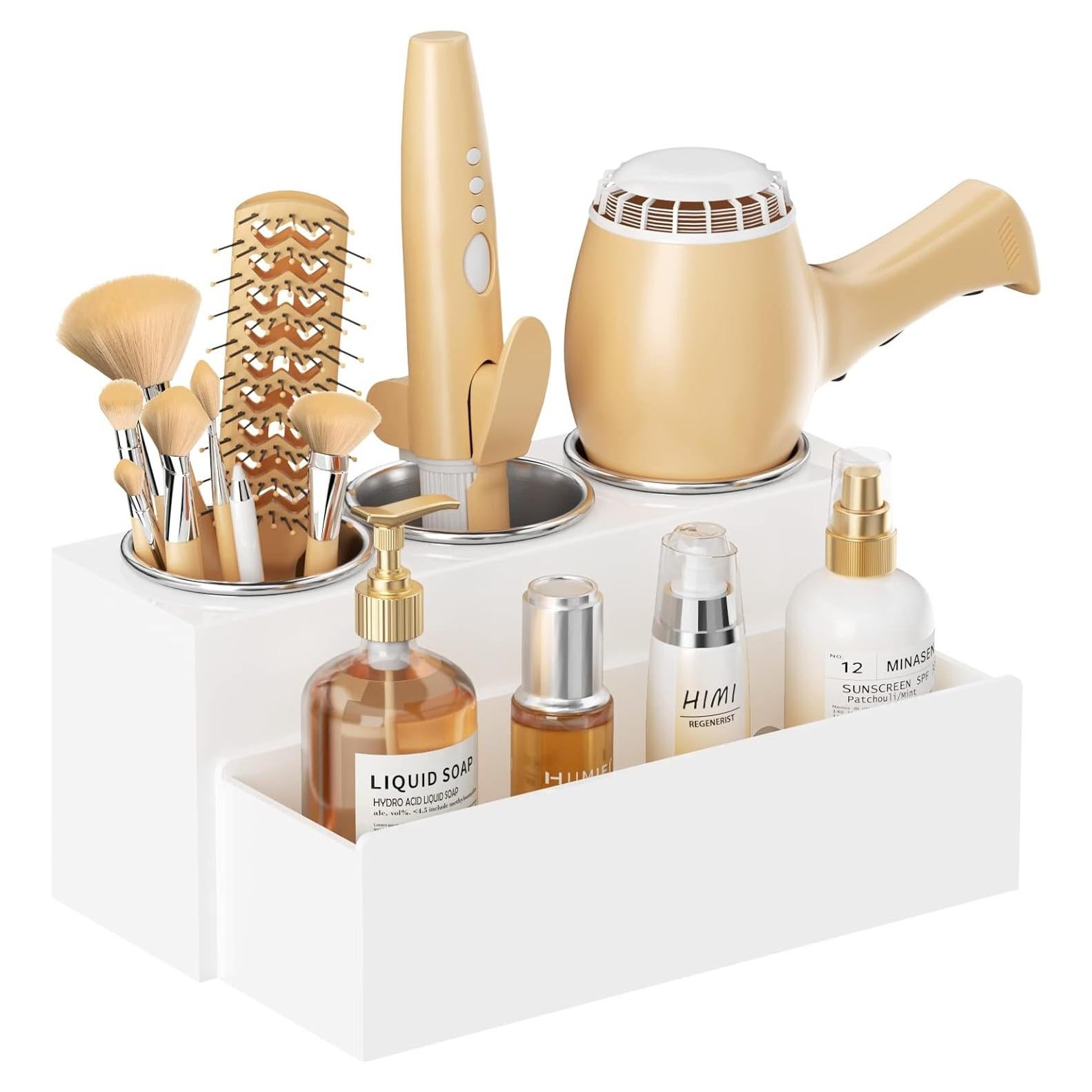 Organizador de Herramientas para el Cabello HIIMIEI Blanco 3 Tazas