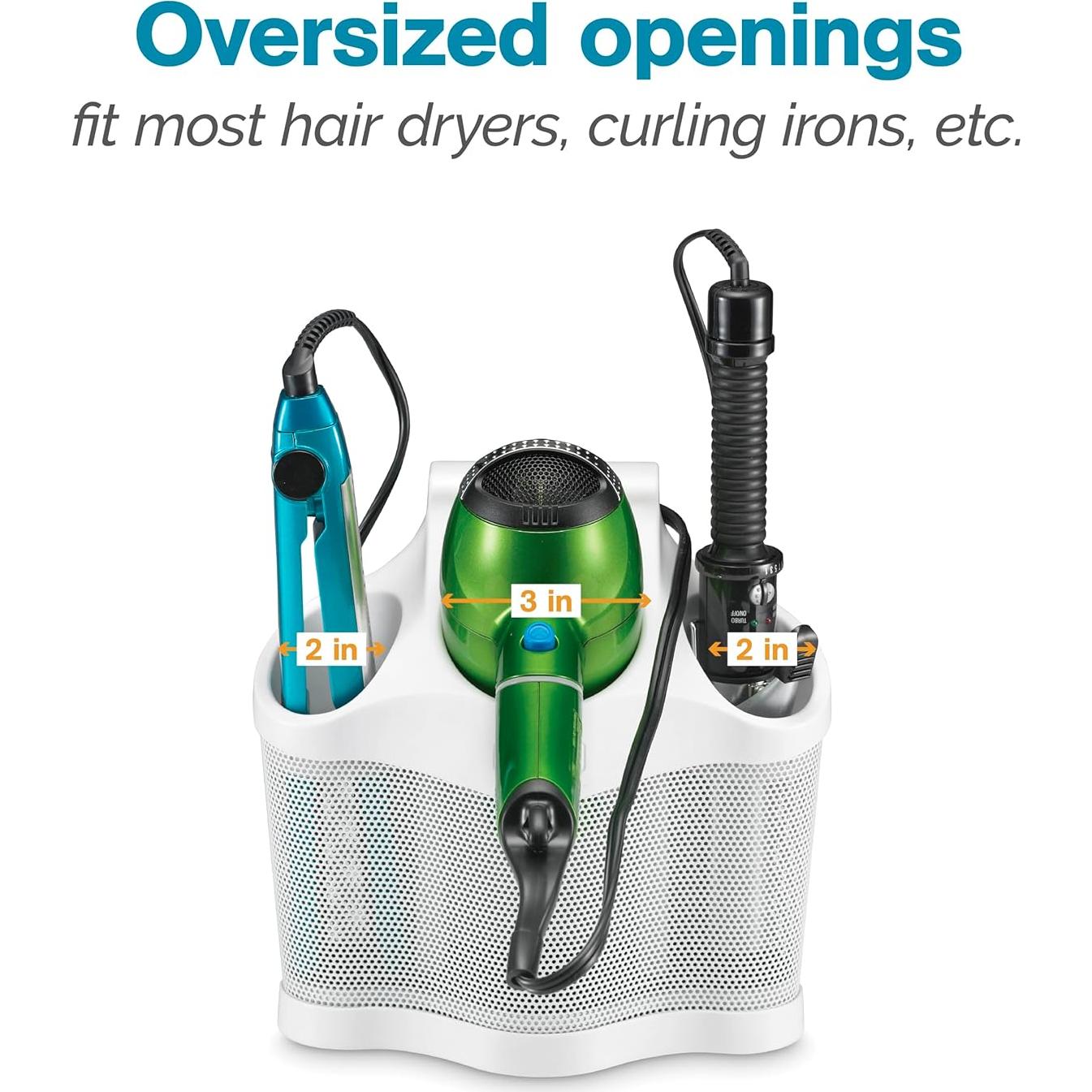 Organizador de Herramientas para Cabello Polder Blanco y Plata