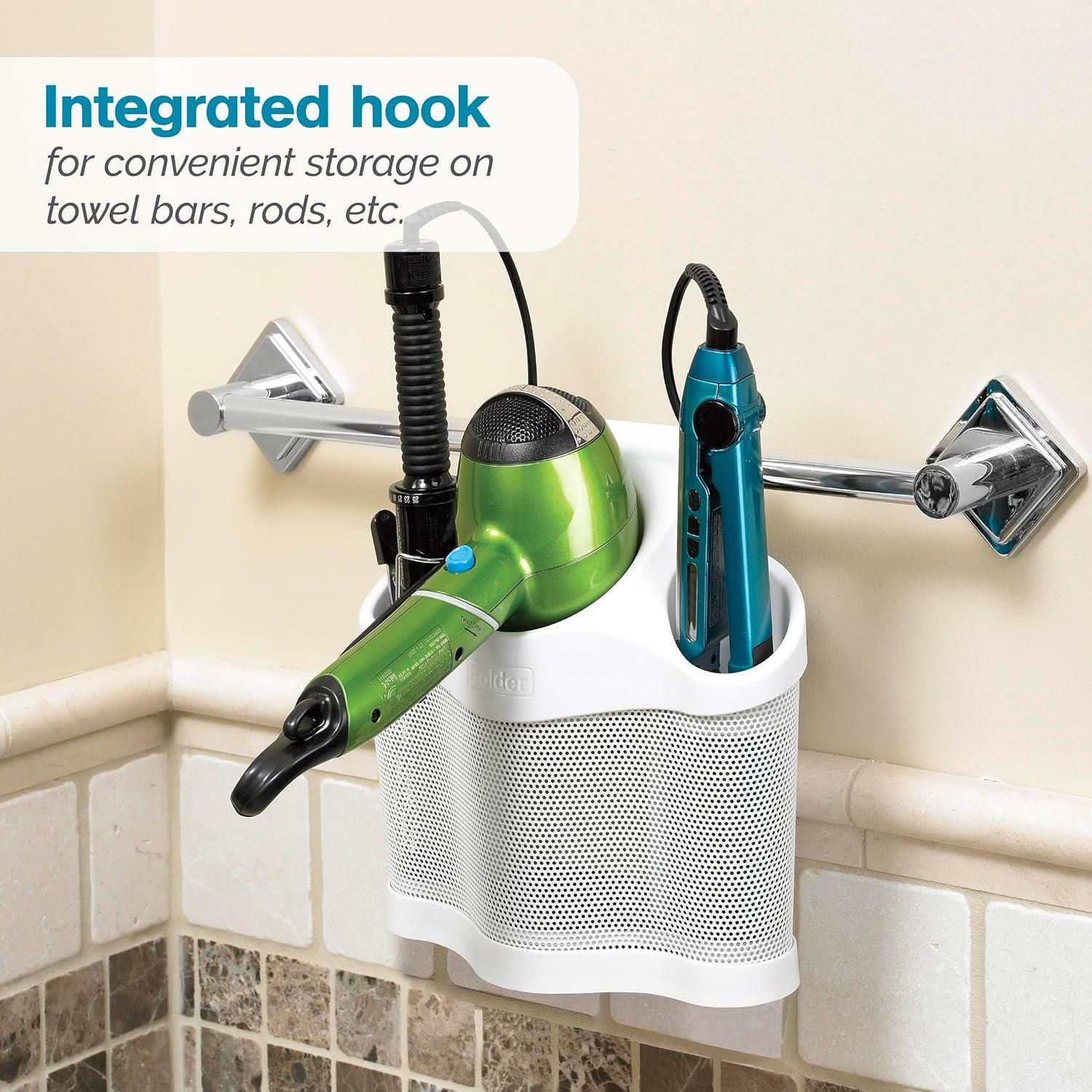 Organizador de Herramientas para Cabello Polder Blanco y Plata