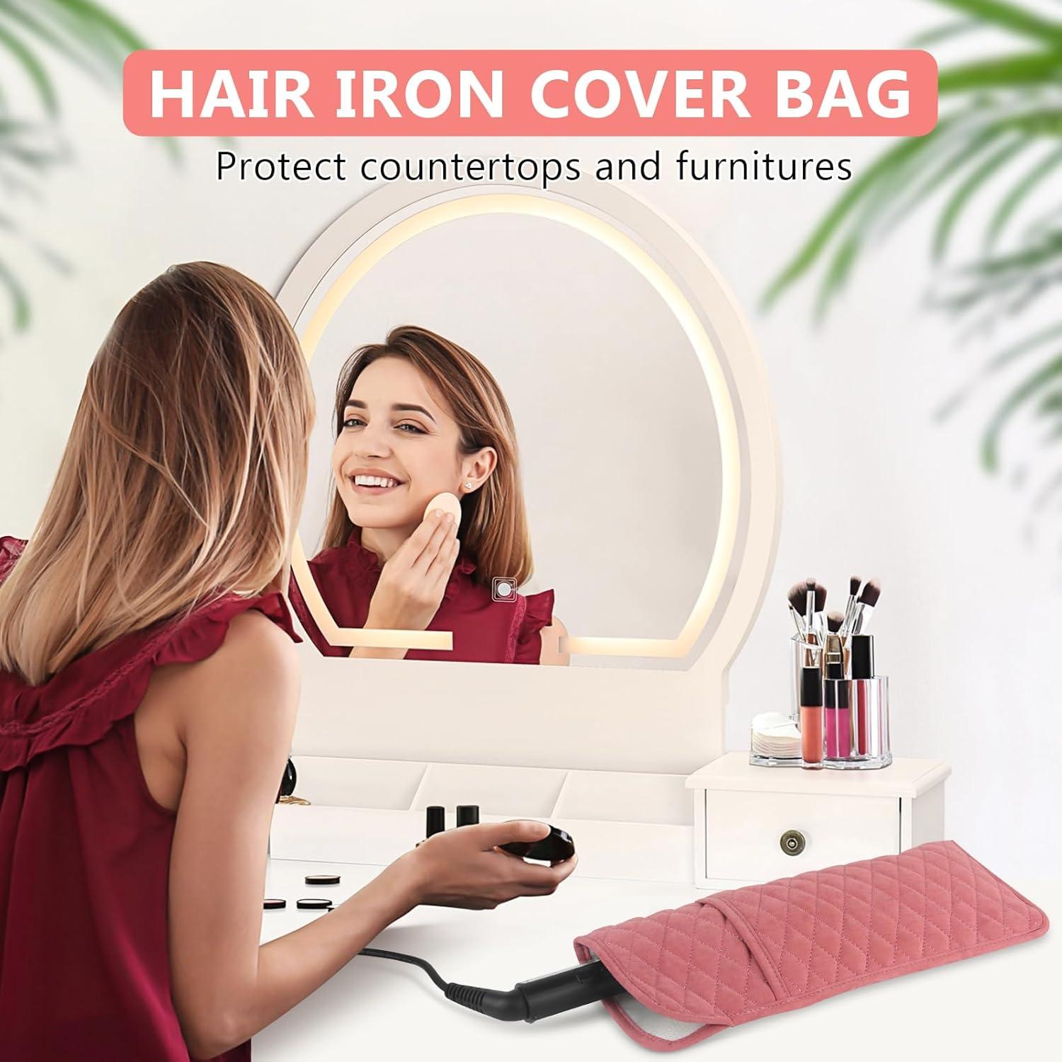 Bolsa Organizadora de Herramientas de Cabello WRORUNER Rosa 35.1x14cm