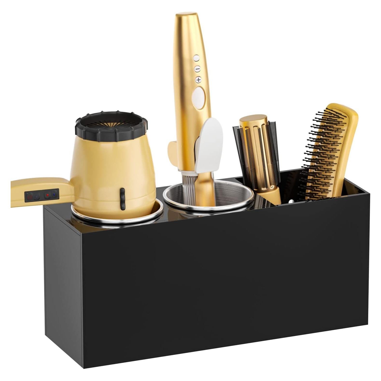 Soporte para Secador de Pelo NIUBEE Negro, Organizador de Baño