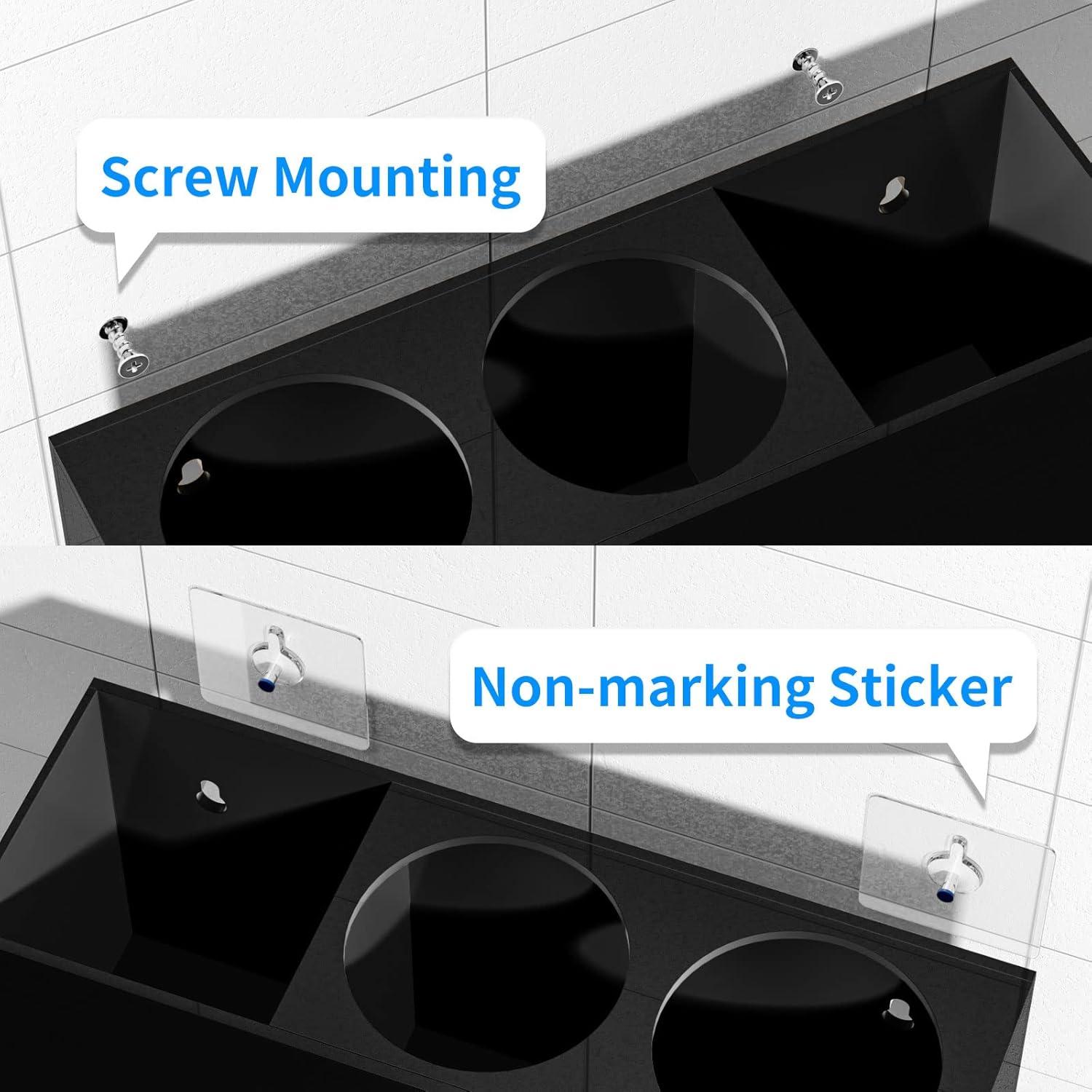 Soporte para Secador de Pelo NIUBEE Negro, Organizador de Baño