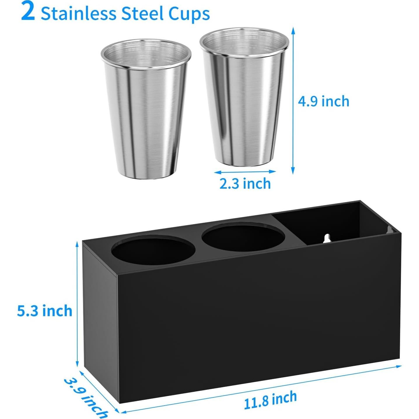 Soporte para Secador de Pelo NIUBEE Negro, Organizador de Baño