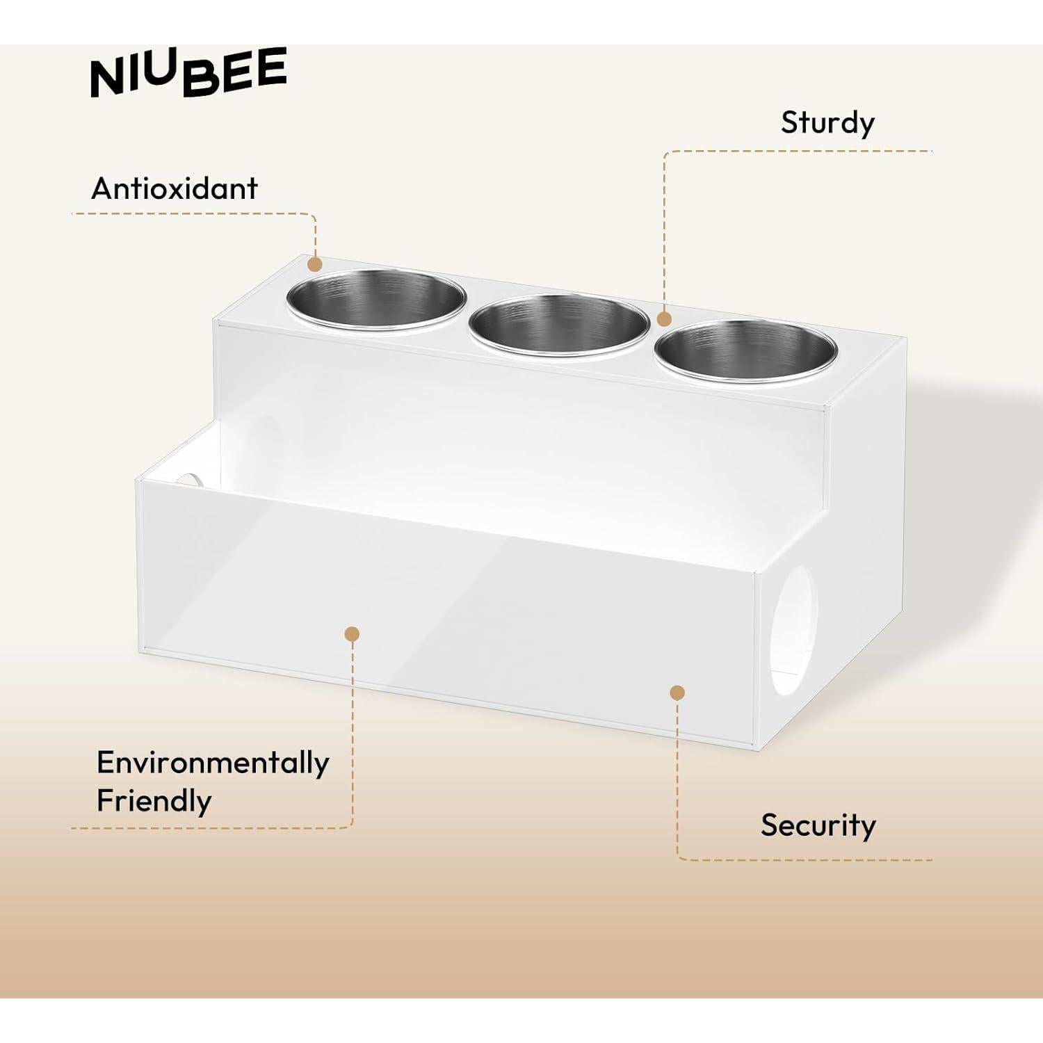 Organizador de Herramientas de Estilizado NIUBEE Acrílico Blanco