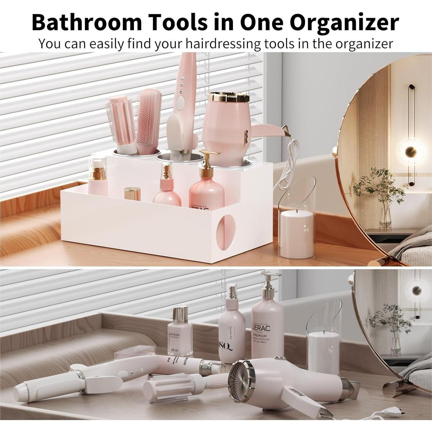 Organizador de Herramientas de Estilizado NIUBEE Acrílico Blanco