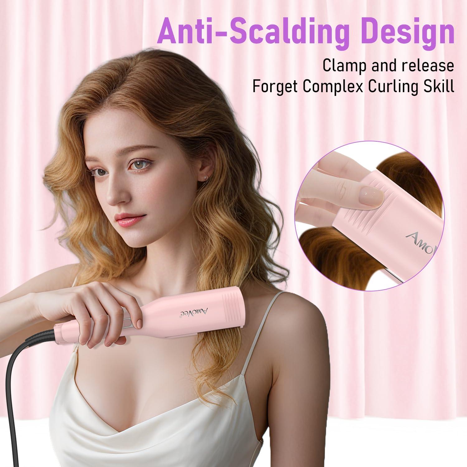 Rizador de Cabello AmoVee 3 Barriles Cerámica 1.5 cm Doble Voltaje