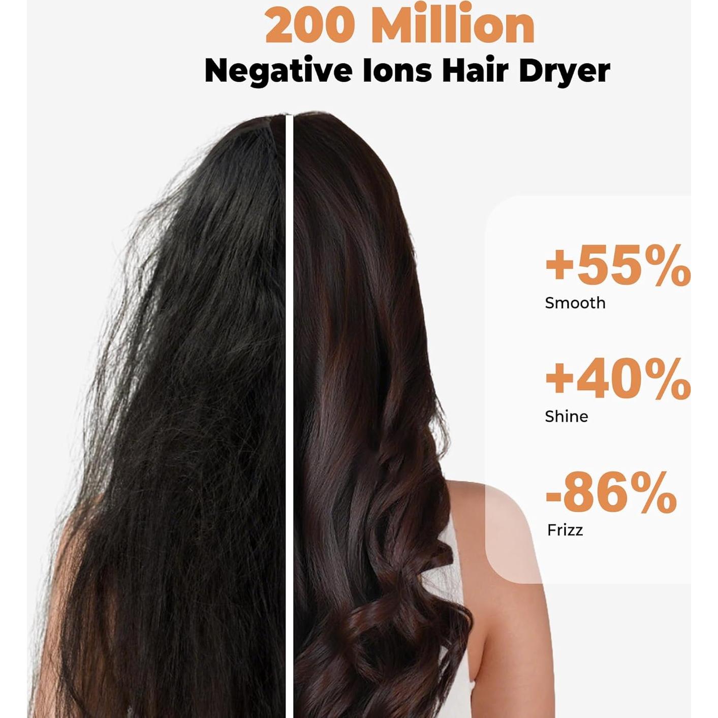 Cepillo Secador 5 en 1 Okwrap Naranja, Estilizador de Cabello