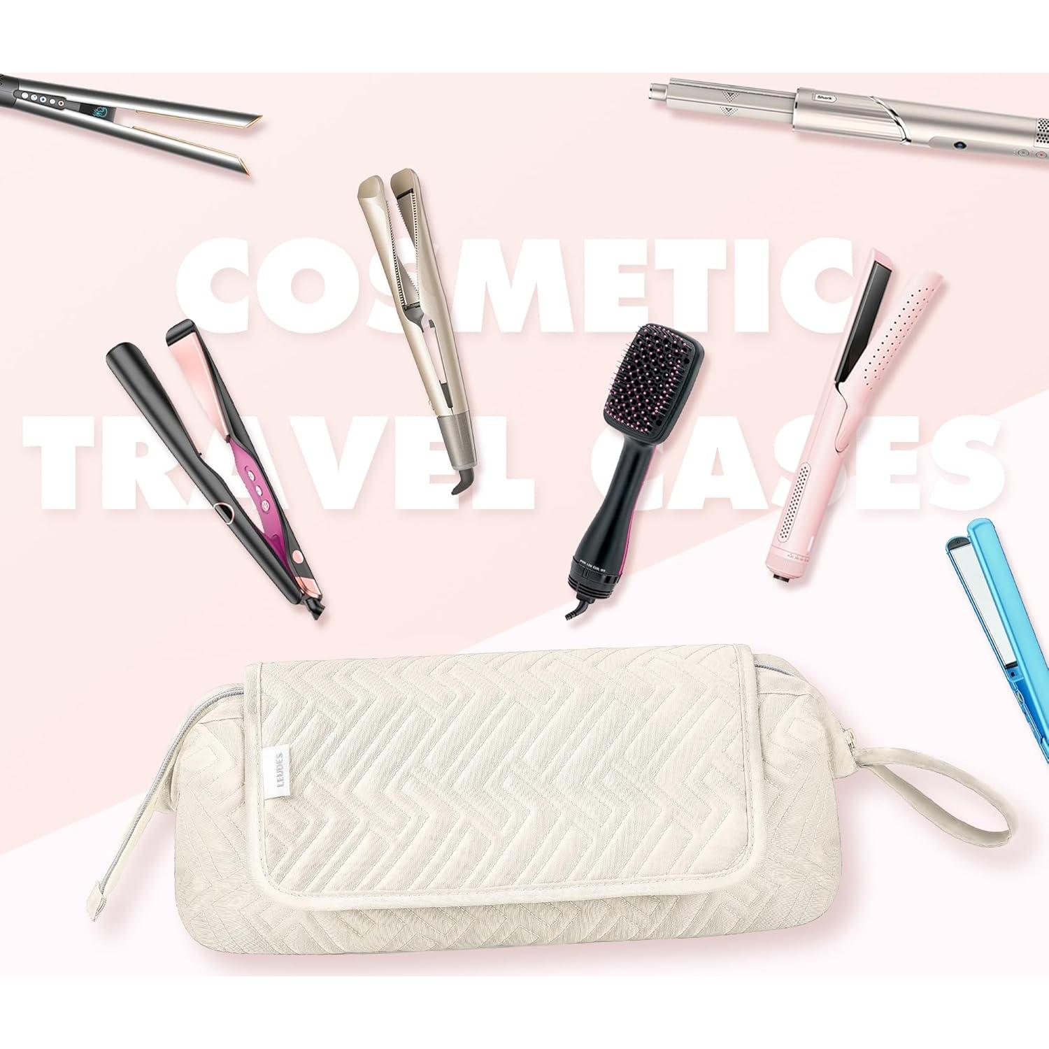 Bolsa de Viaje Leudes Hair Tools Beige con Alfombrilla Calor