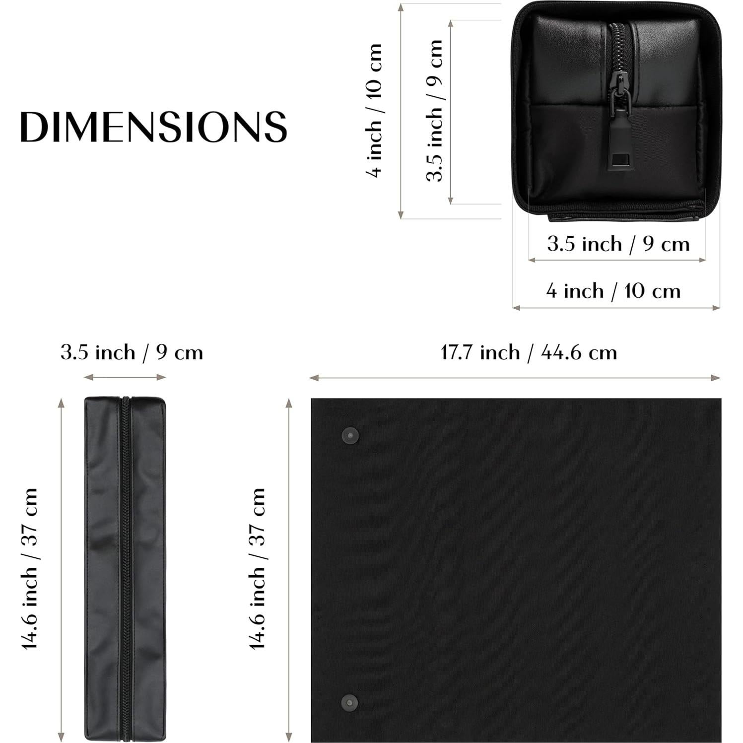 Organizador de Herramientas de Estilizado TREND-X - Bolsa de Viaje con Alfombrilla Resistente al Calor