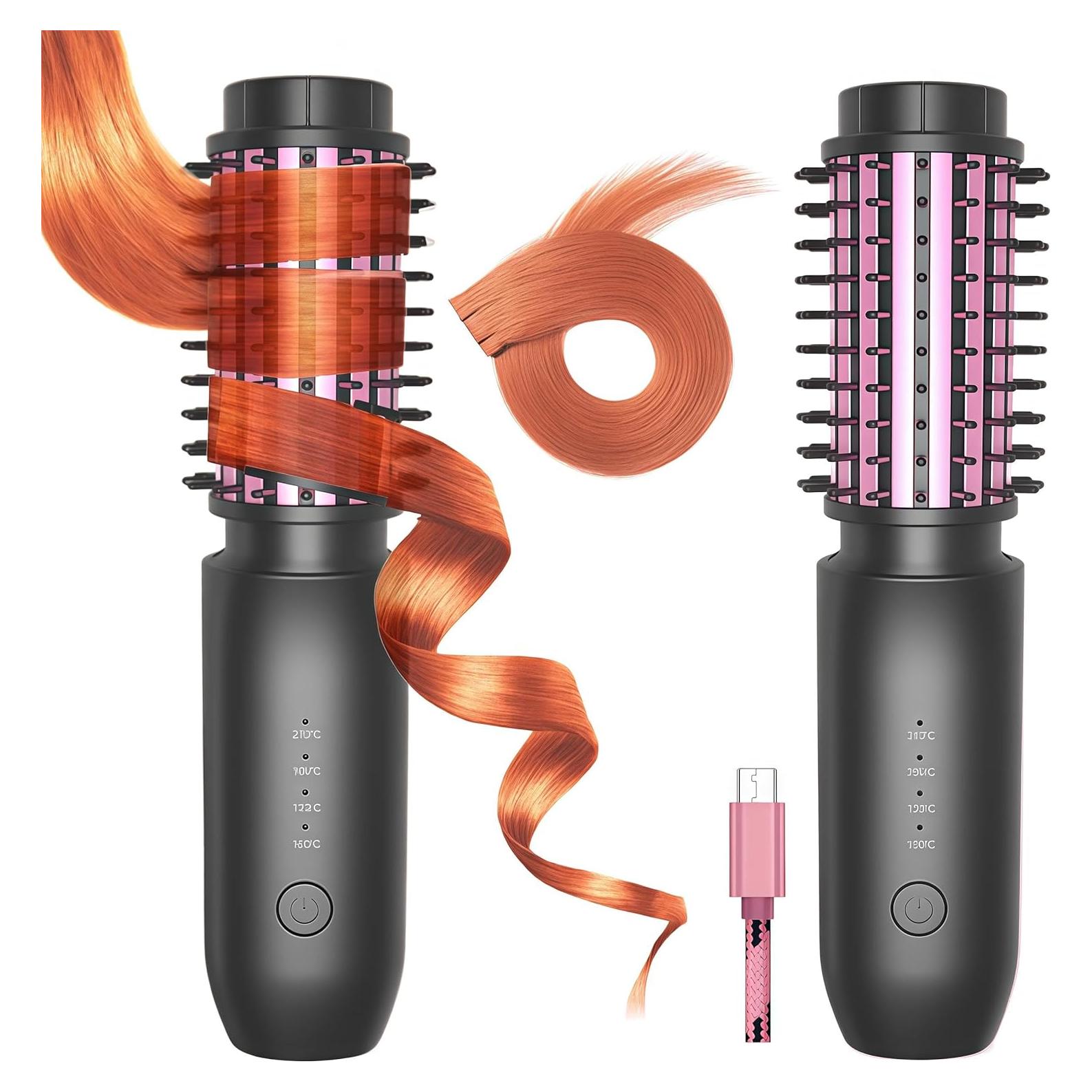 Plancha y Rizador Inalámbrico 2-en-1 SATXTREM Púrpura