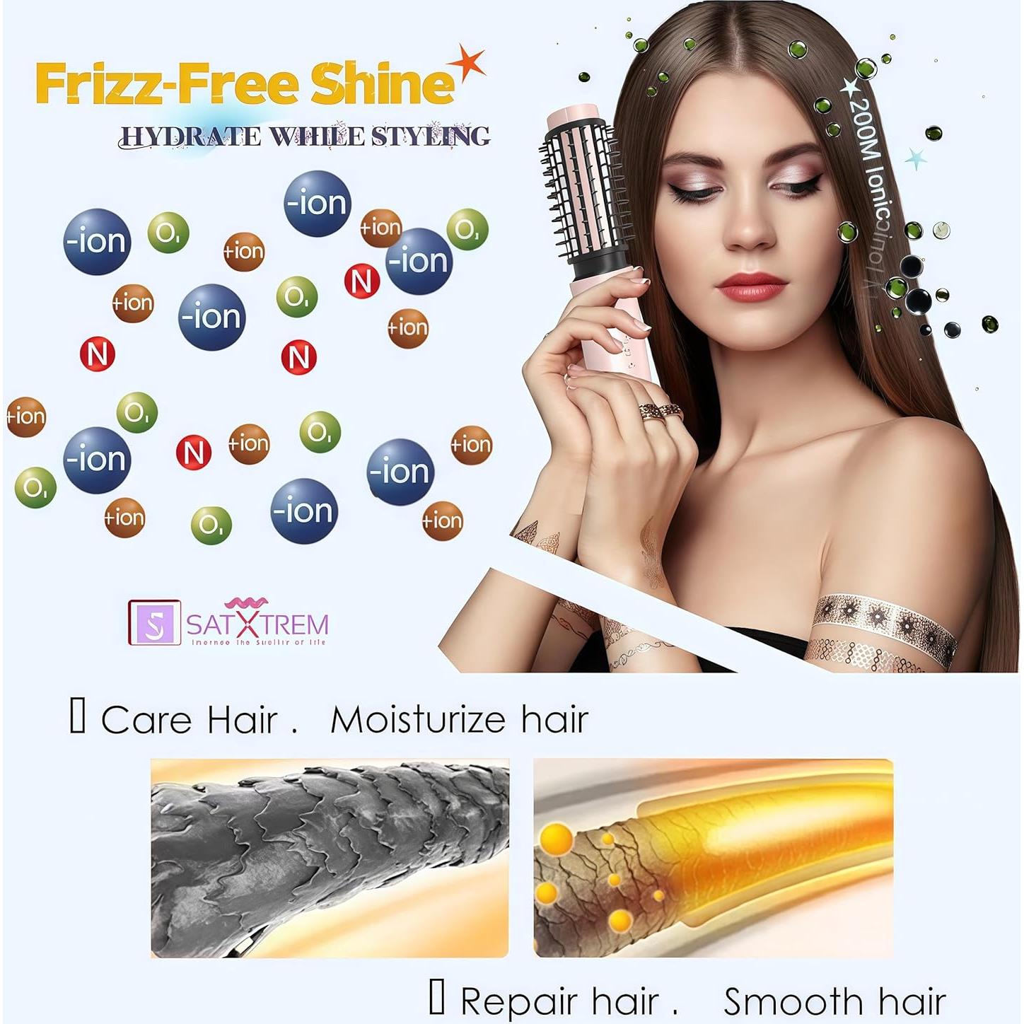 Plancha y Rizador Inalámbrico 2-en-1 SATXTREM Púrpura