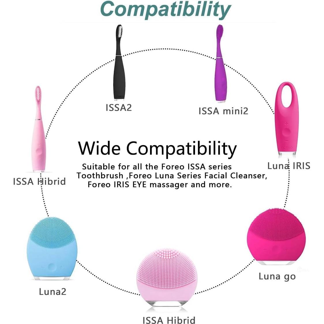 Cable de Carga USB E ECSEM para Limpiador Facial FOREO LUNA 2