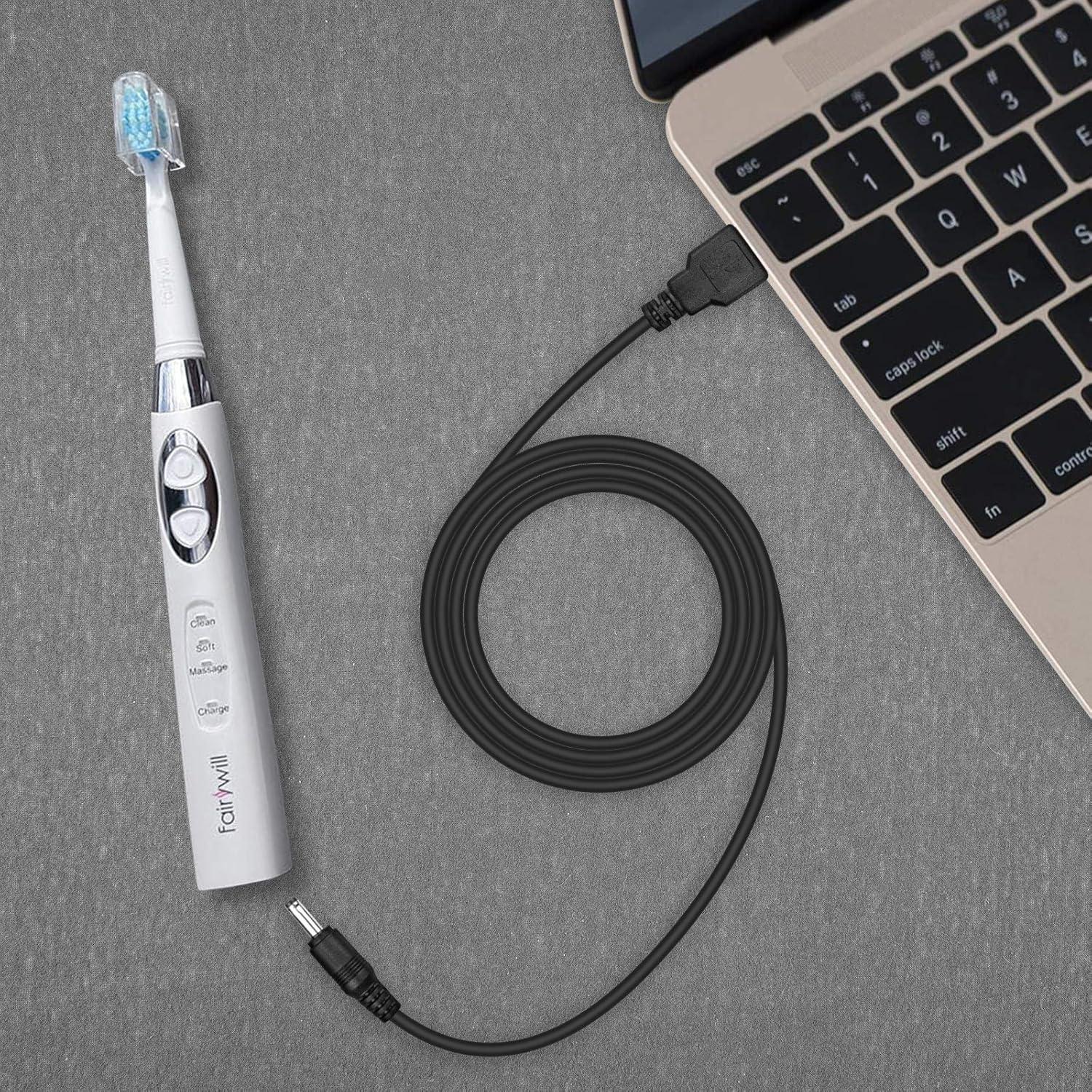 Cable de Carga USB 2.0 para Cepillos Eléctricos Fairywill y Foreo - 2 Piezas