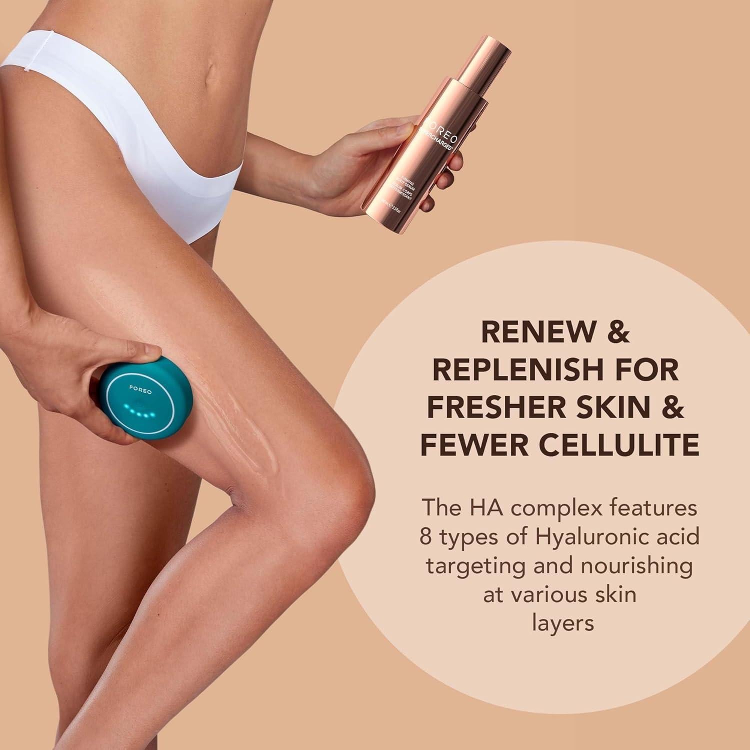 Suero Corporal Reafirmante FOREO SUPERCHARGED 100 ml - Anticelulitis y Ácido Hialurónico