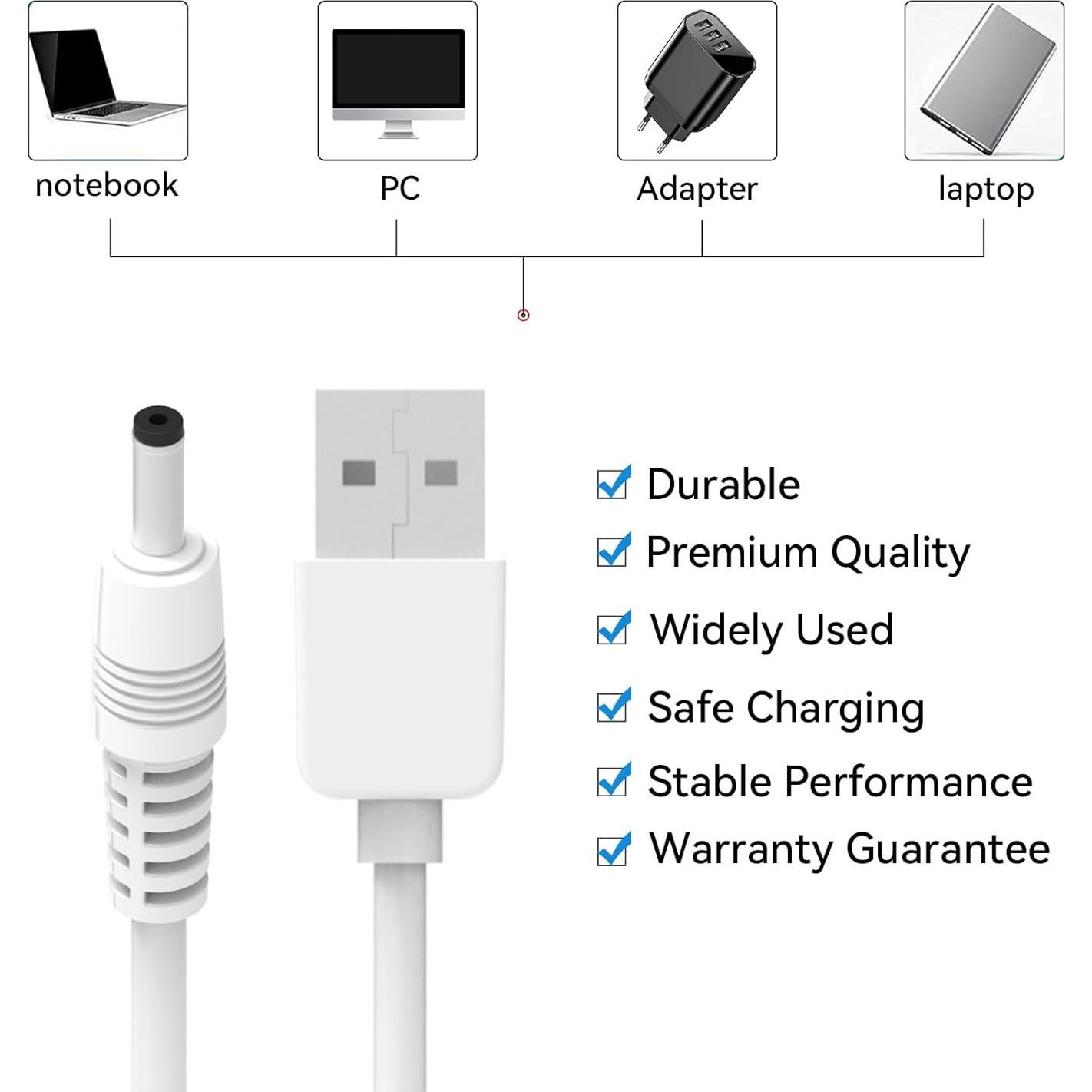 Cable de Carga USB Chofit para Limpiador Facial Foreo Luna