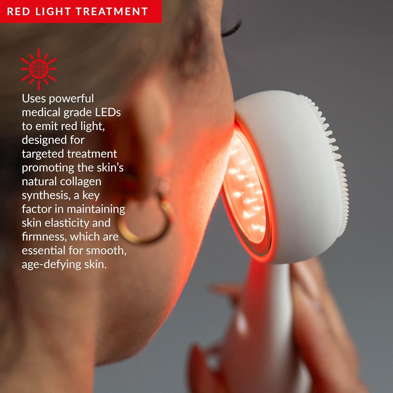Dispositivo Facial PMD Beauty Redvolution - Cepillo Silicona y Luz Roja