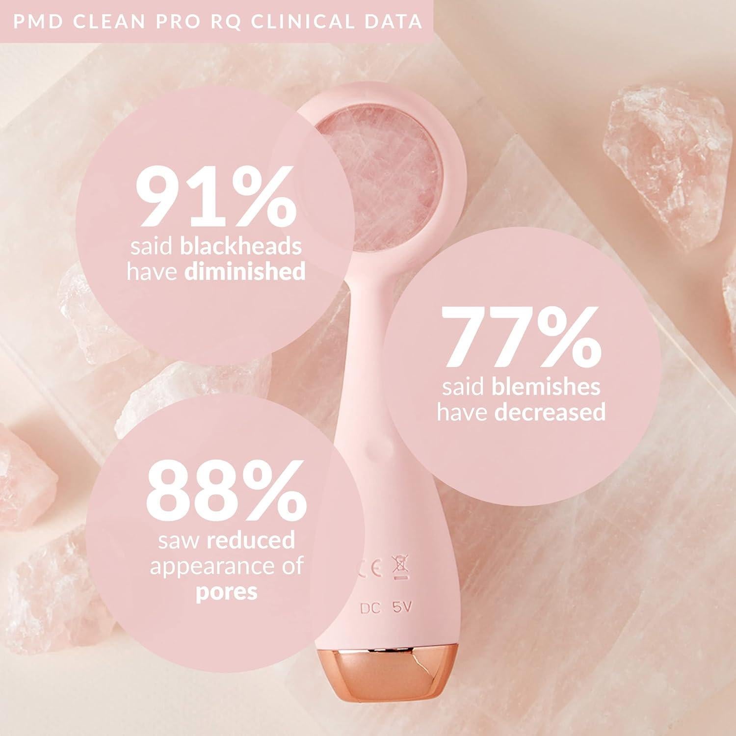 Dispositivo de Limpieza Facial PMD Clean Pro RQ con Cuarzo Rosa