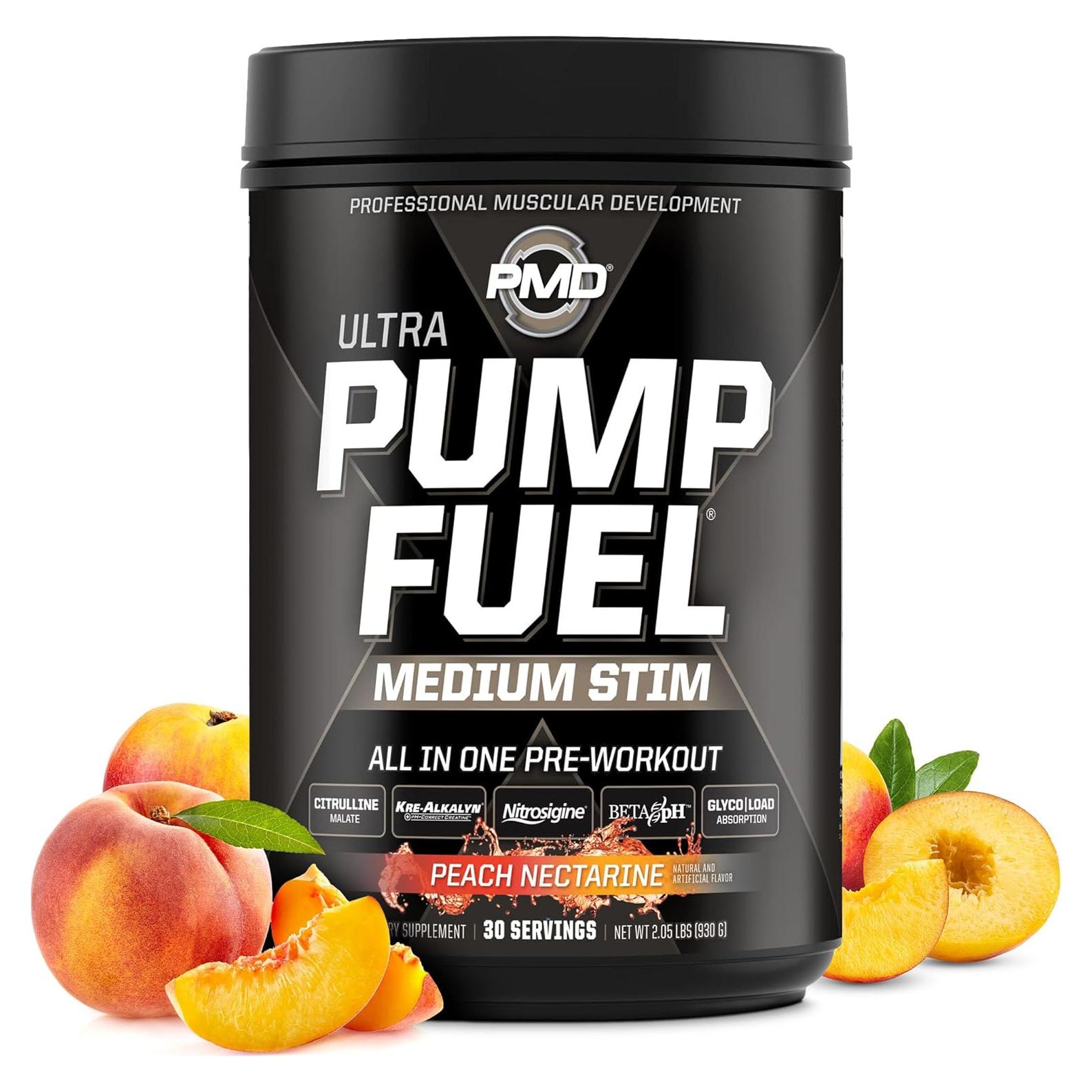 PMD Sports Pump Fuel Ultra Estímulo Medio 30 Porciones Nectarina