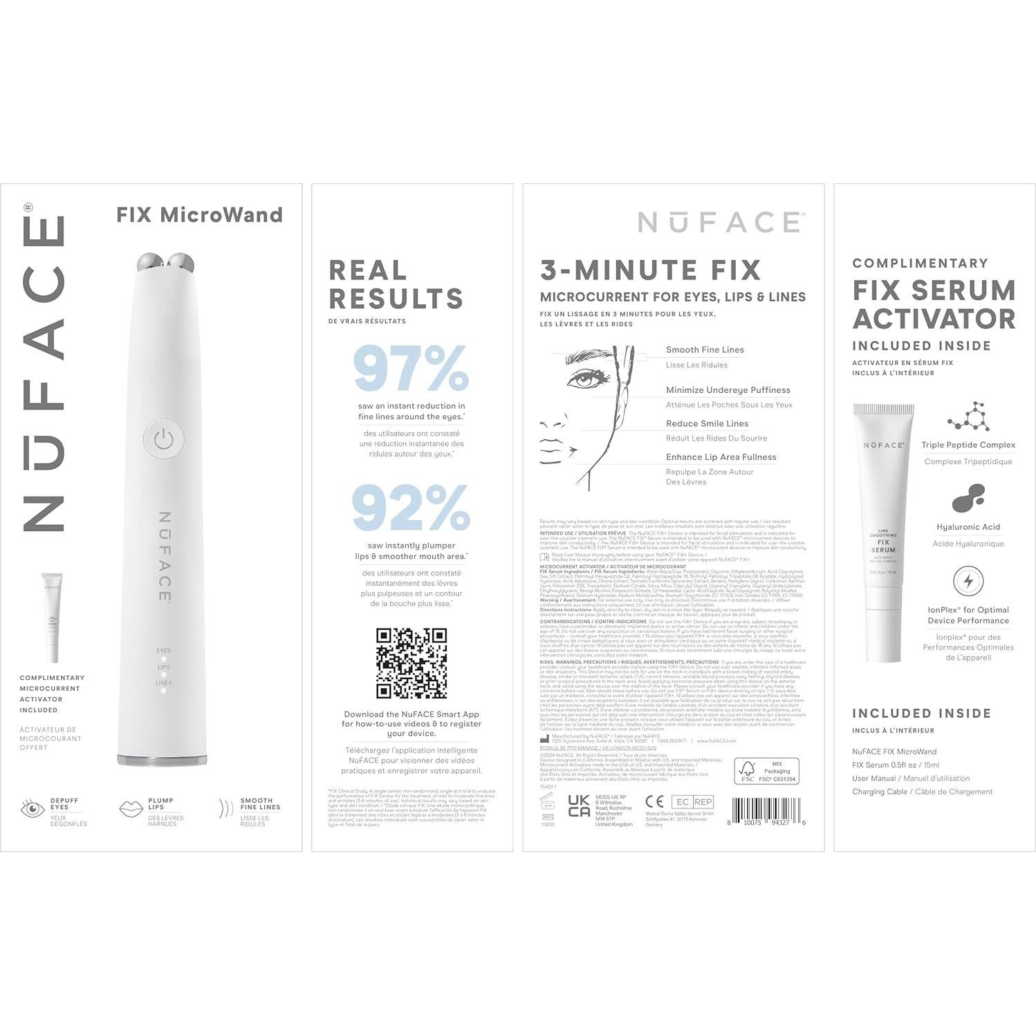 Dispositivo Facial Microcurrent NuFACE FIX Microwand - Aumento de Labios y Tratamiento para Ojos