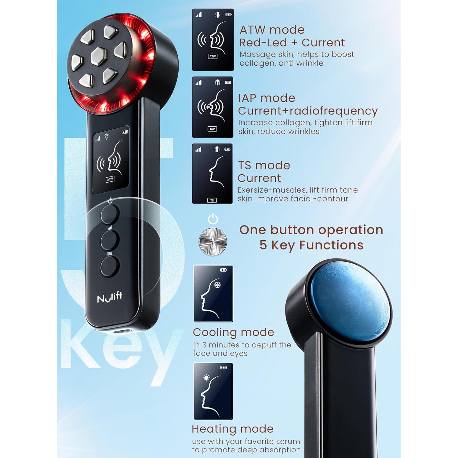 Dispositivo de Tensado de Piel RF NL04 YINGAO - 6 Modos Inteligentes