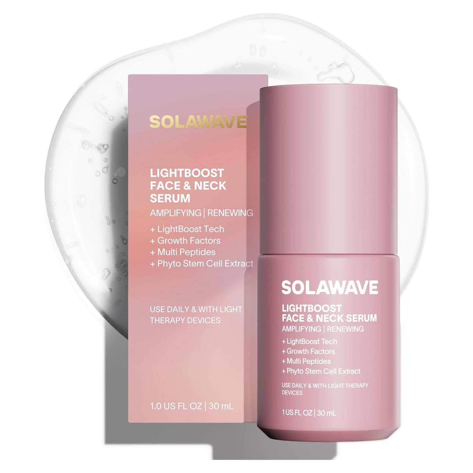 Suero Anti-Envejecimiento Solawave LightBoost 181g para Cara y Cuello