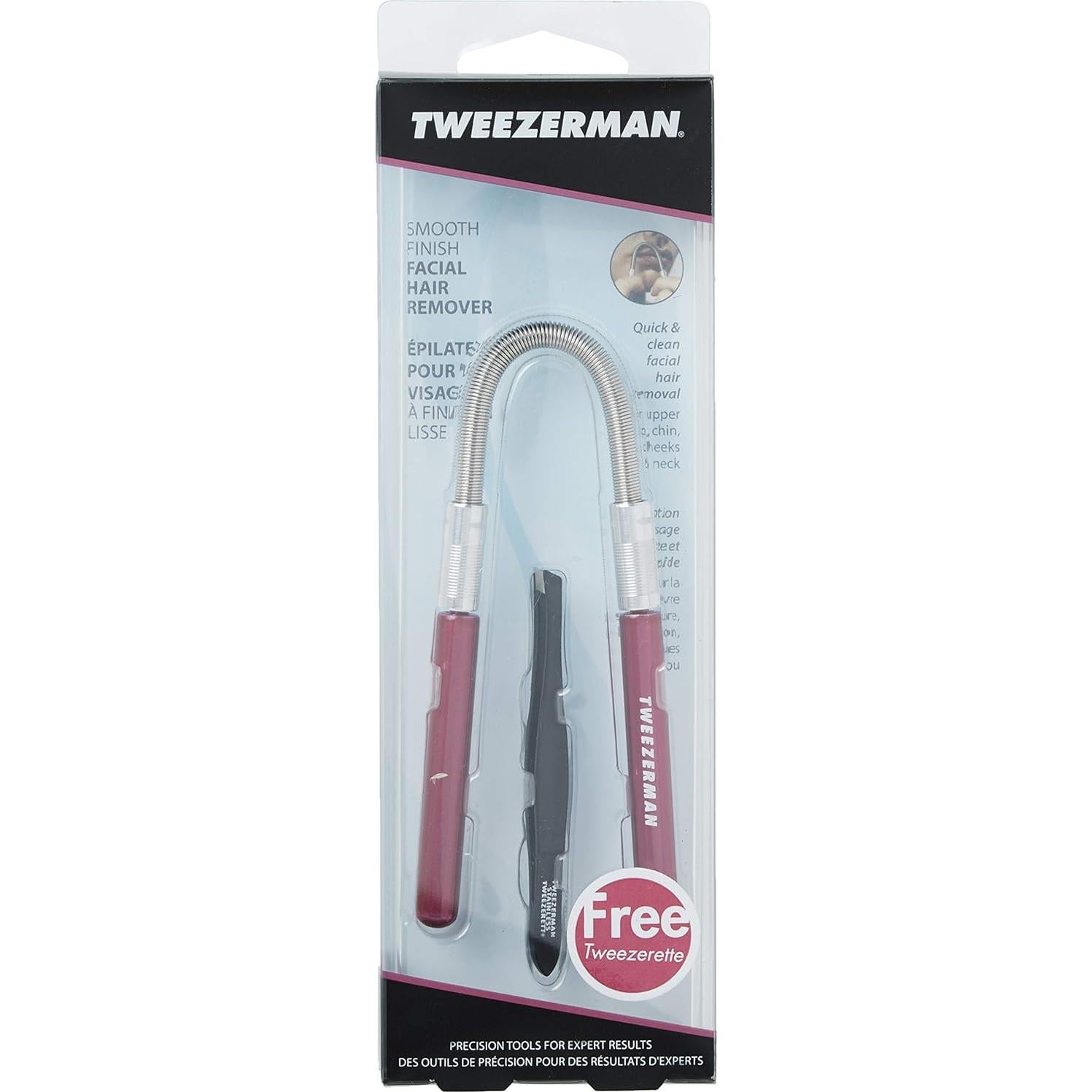 Removedor de Vello Facial Tweezerman con Tweezerette Rosa