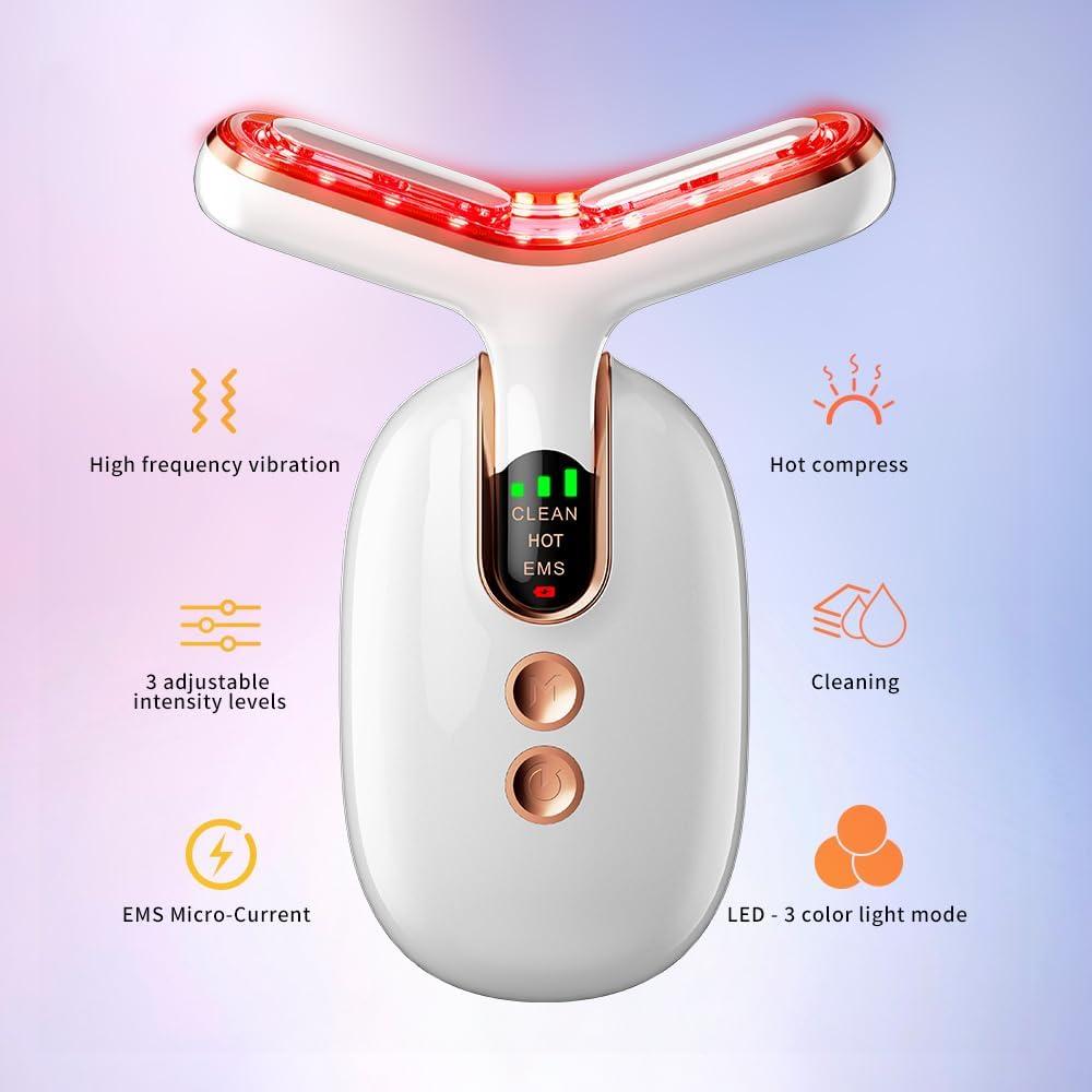 Masajeador Facial LED NUAKENE AM-810W 3 Modos Luz y Calor