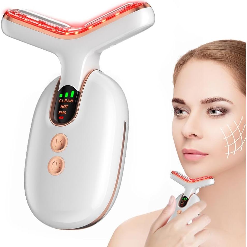 Masajeador Facial LED NUAKENE AM-810W 3 Modos Luz y Calor